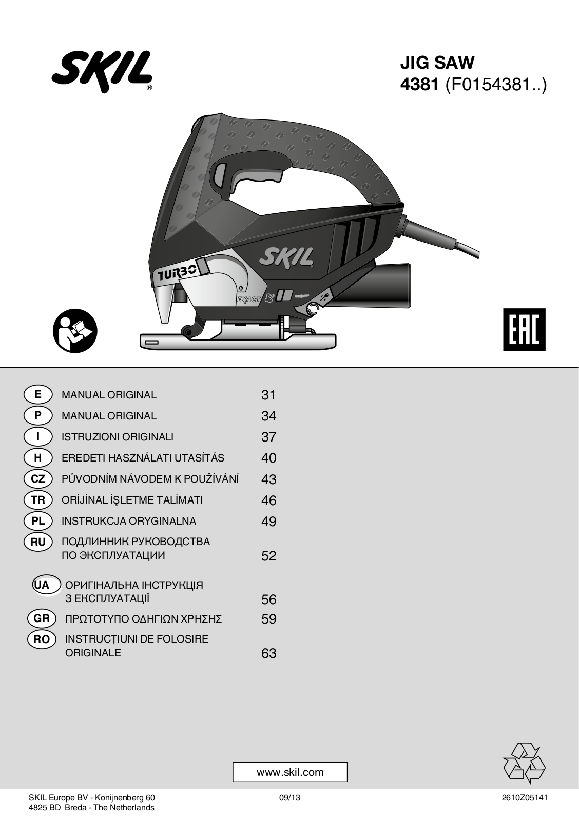 SKIL 4381 User guide