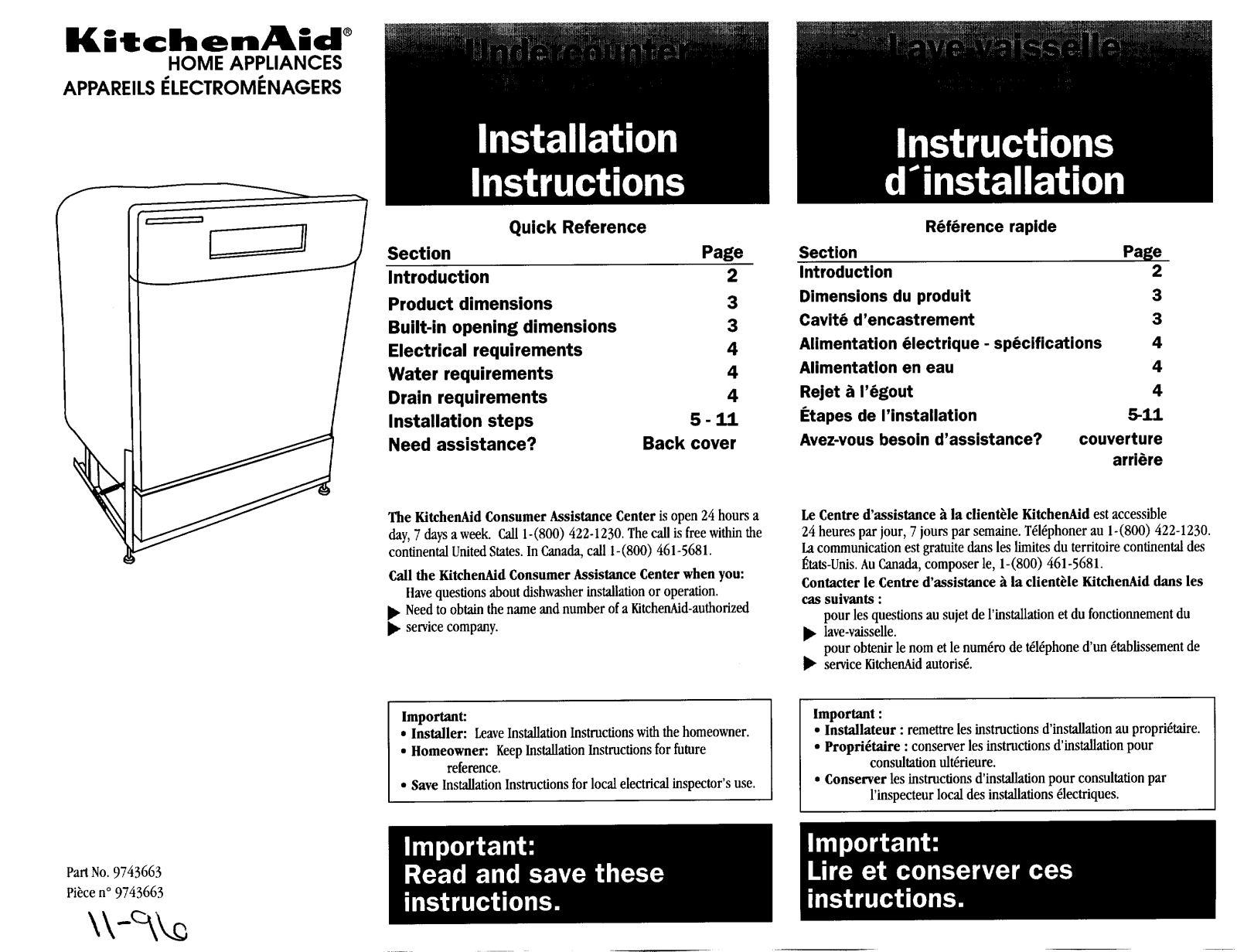 KitchenAid 9743663 User Manual