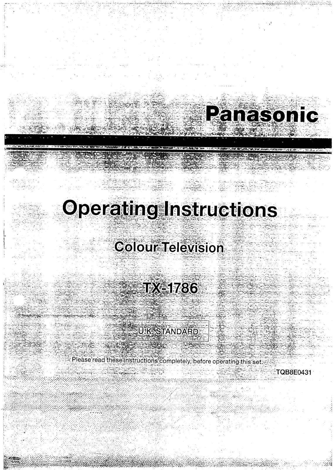 Panasonic TX-1786 User Manual