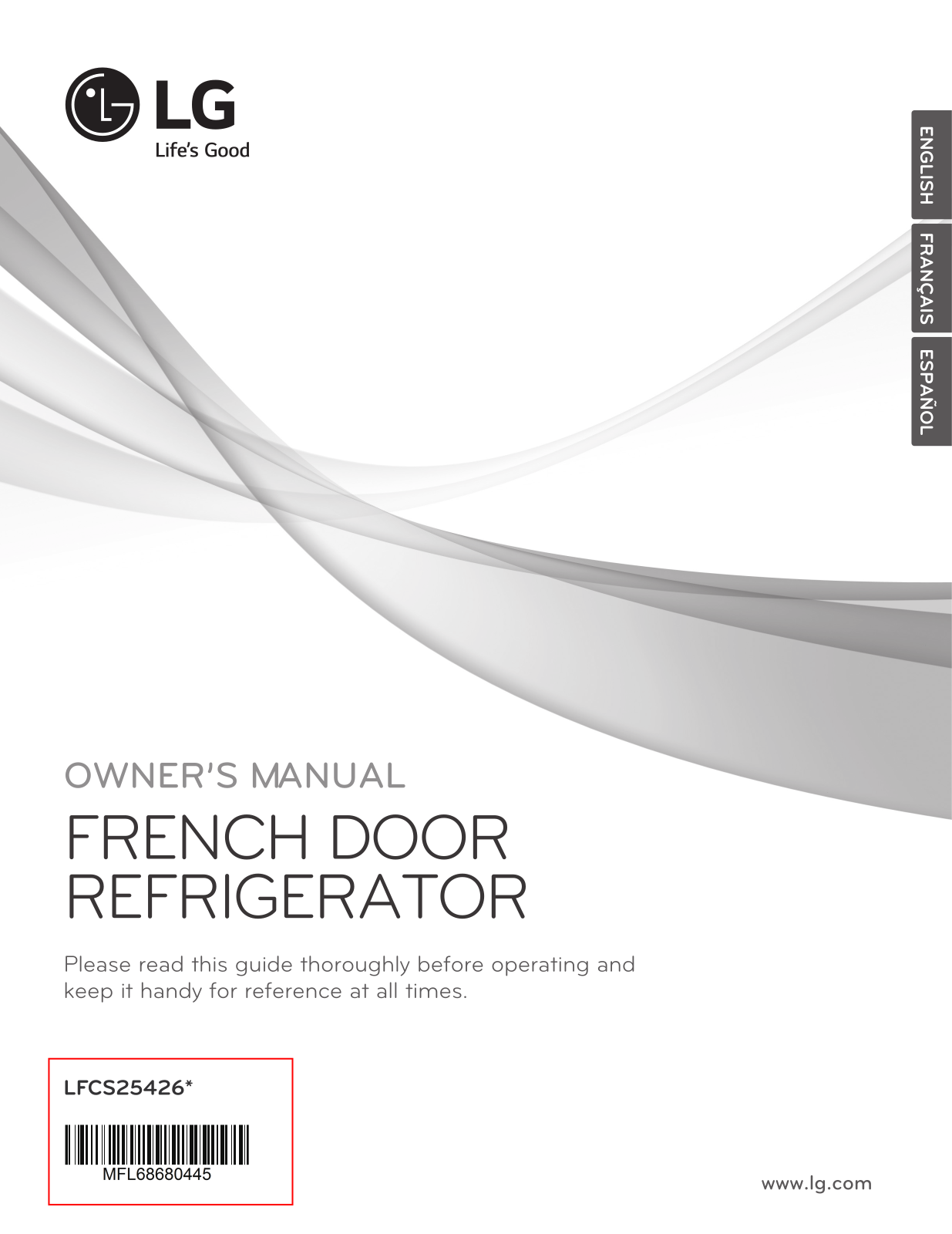 LG Electronics LFCS25426D User Manual