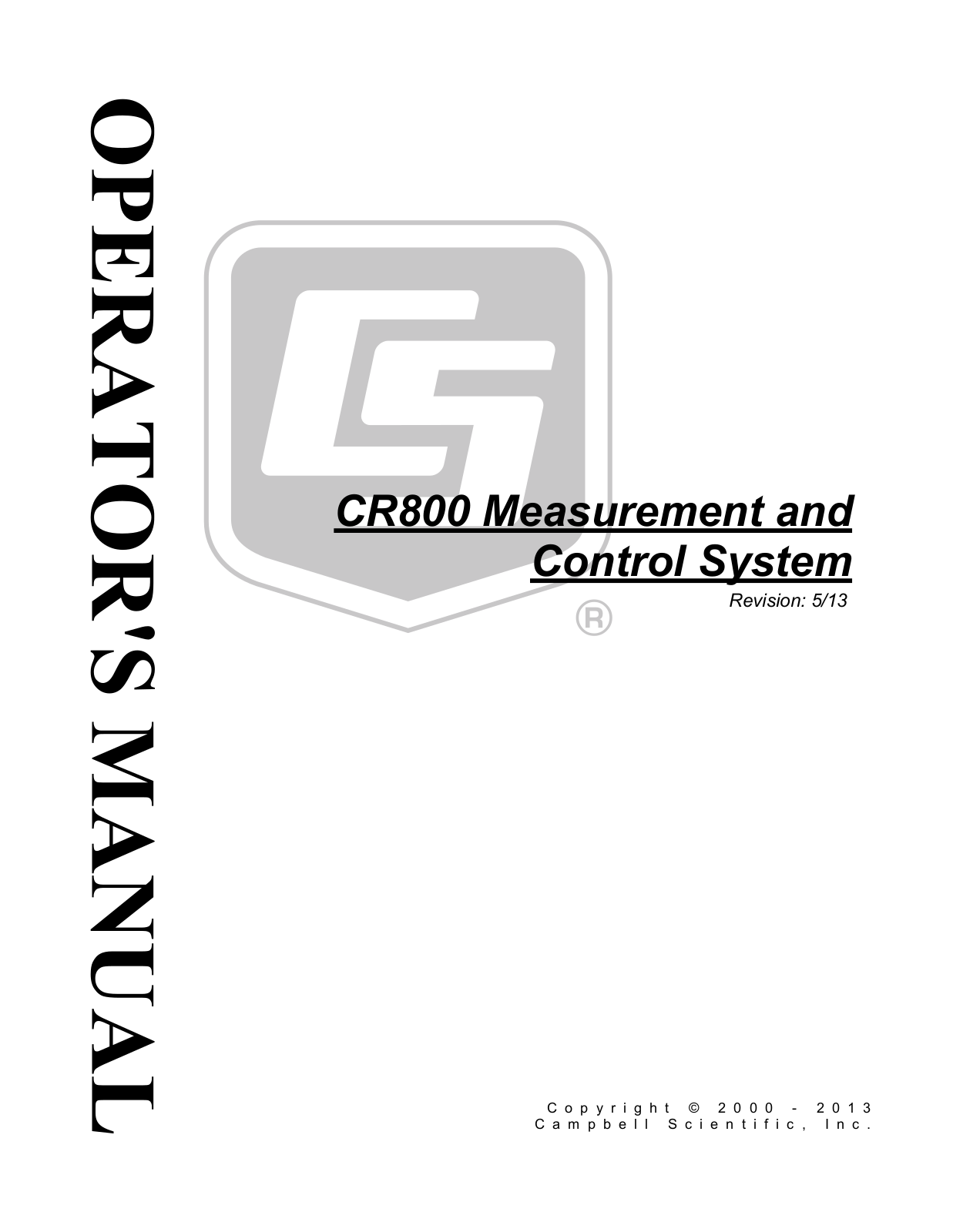 Campbell Scientific CR800, CR850 User Manual