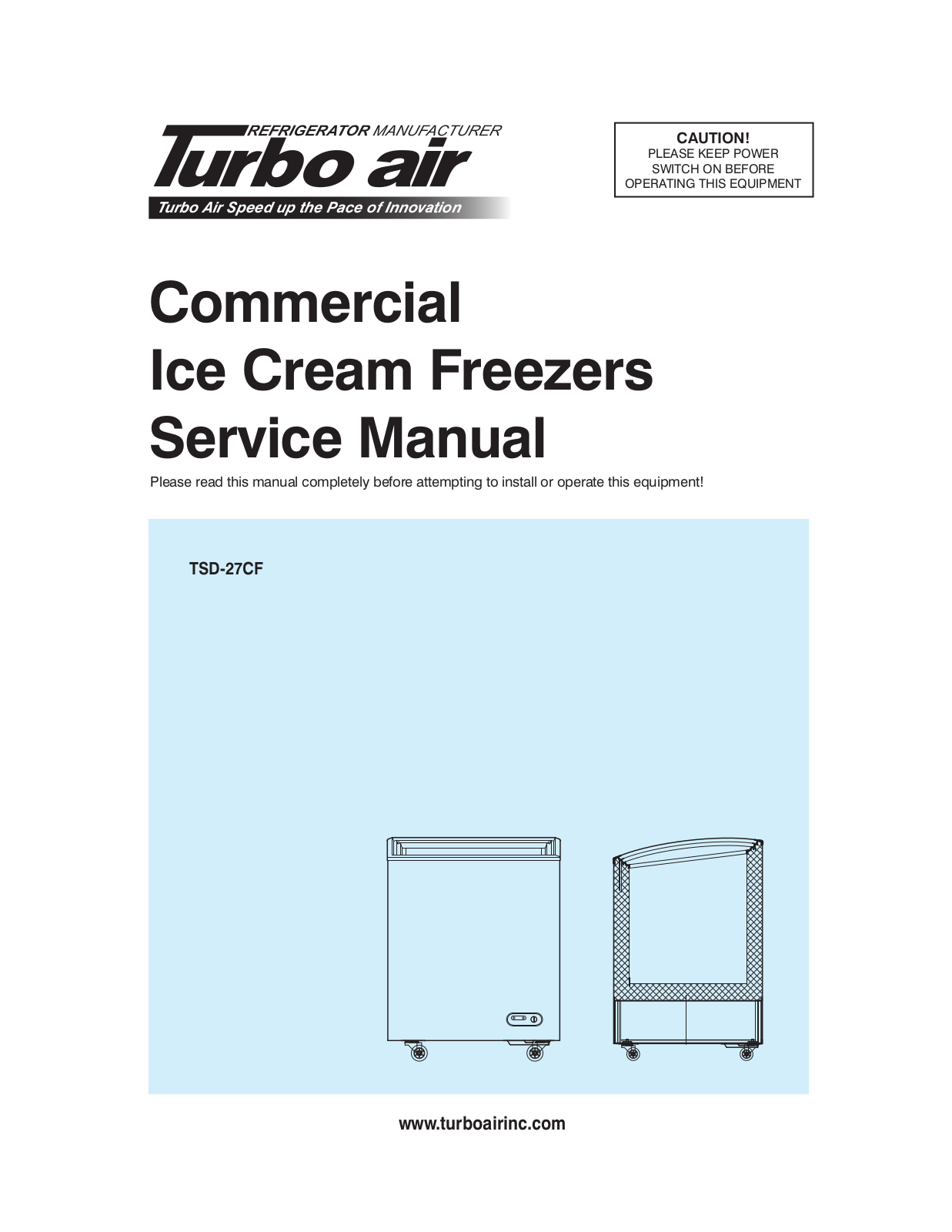 Turbo Air TSD-27CF Service Manual