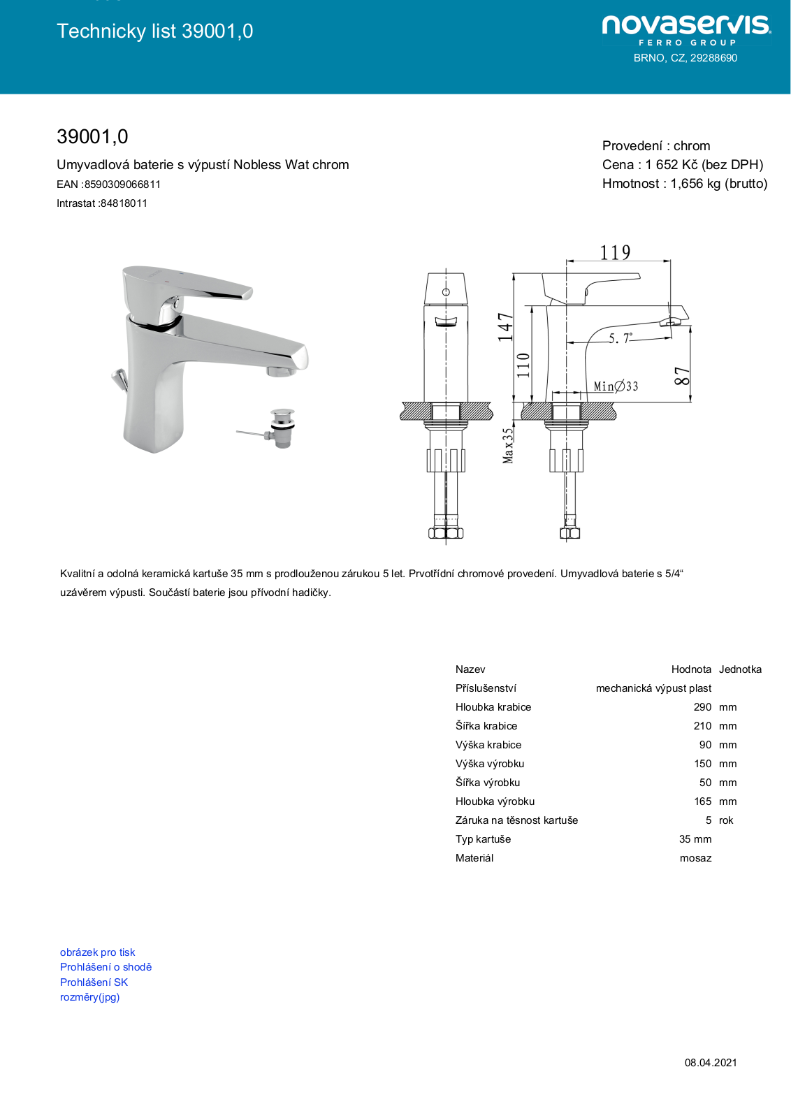 Novaservis 39001.0 User guide - ManualMachine.com
