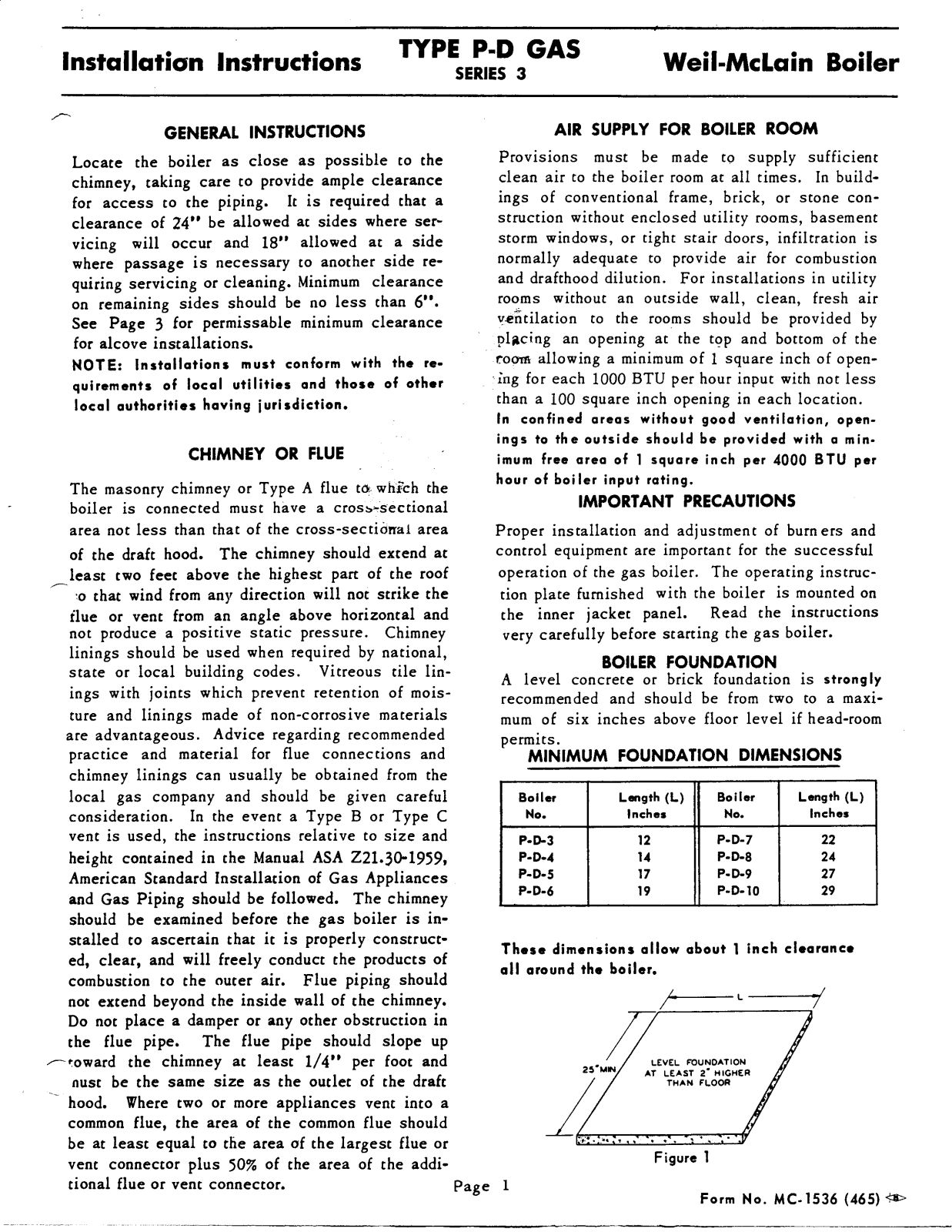 Weil-McLain PD Gas  3 User Manual