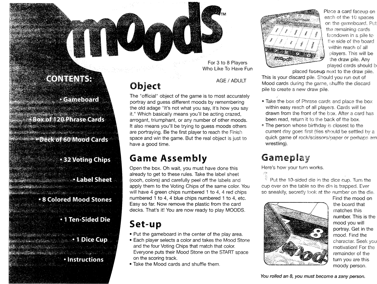 Hasbro MOODS User Manual