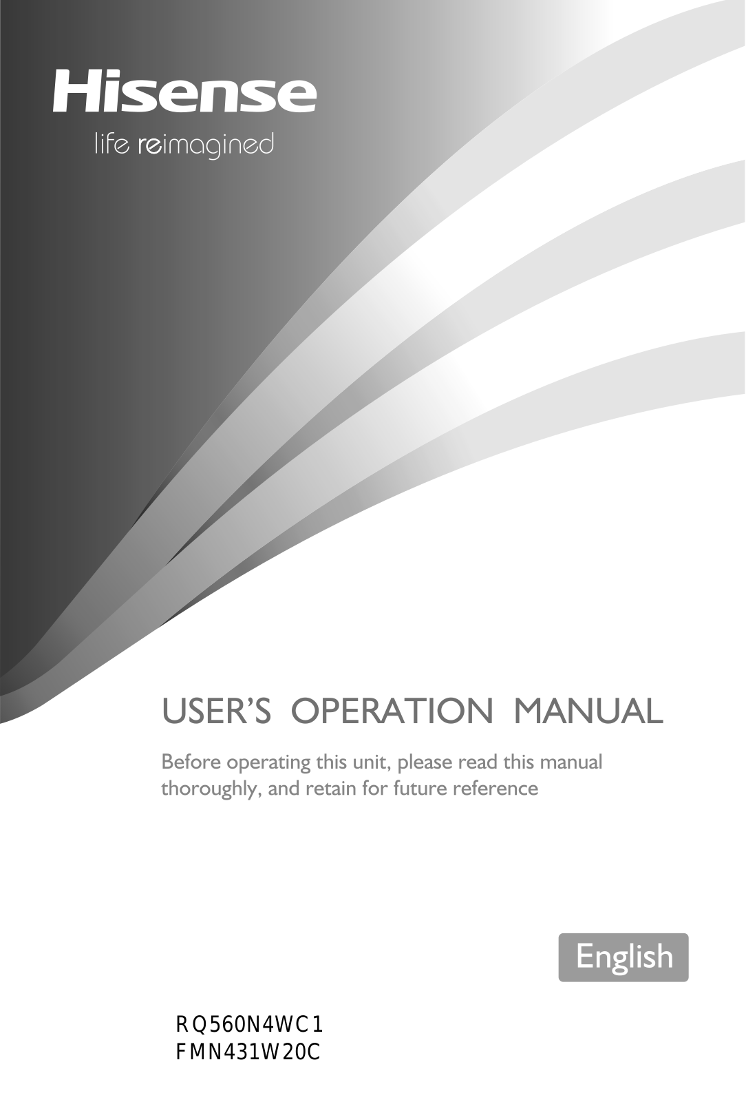 hisense RQ560N4WC1 Instruction manual