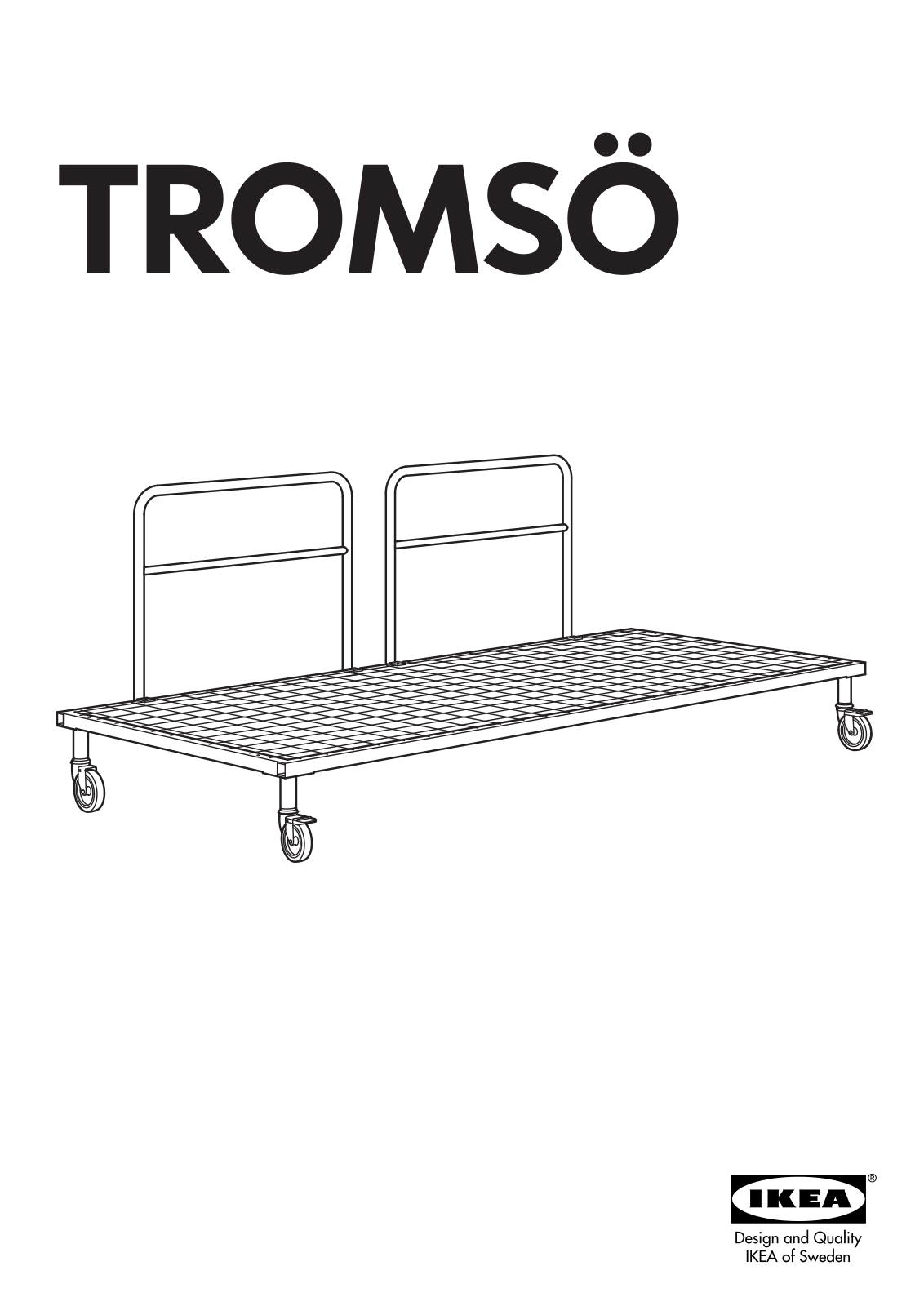 IKEA TROMSÃ BED FRAME TWIN Assembly Instruction