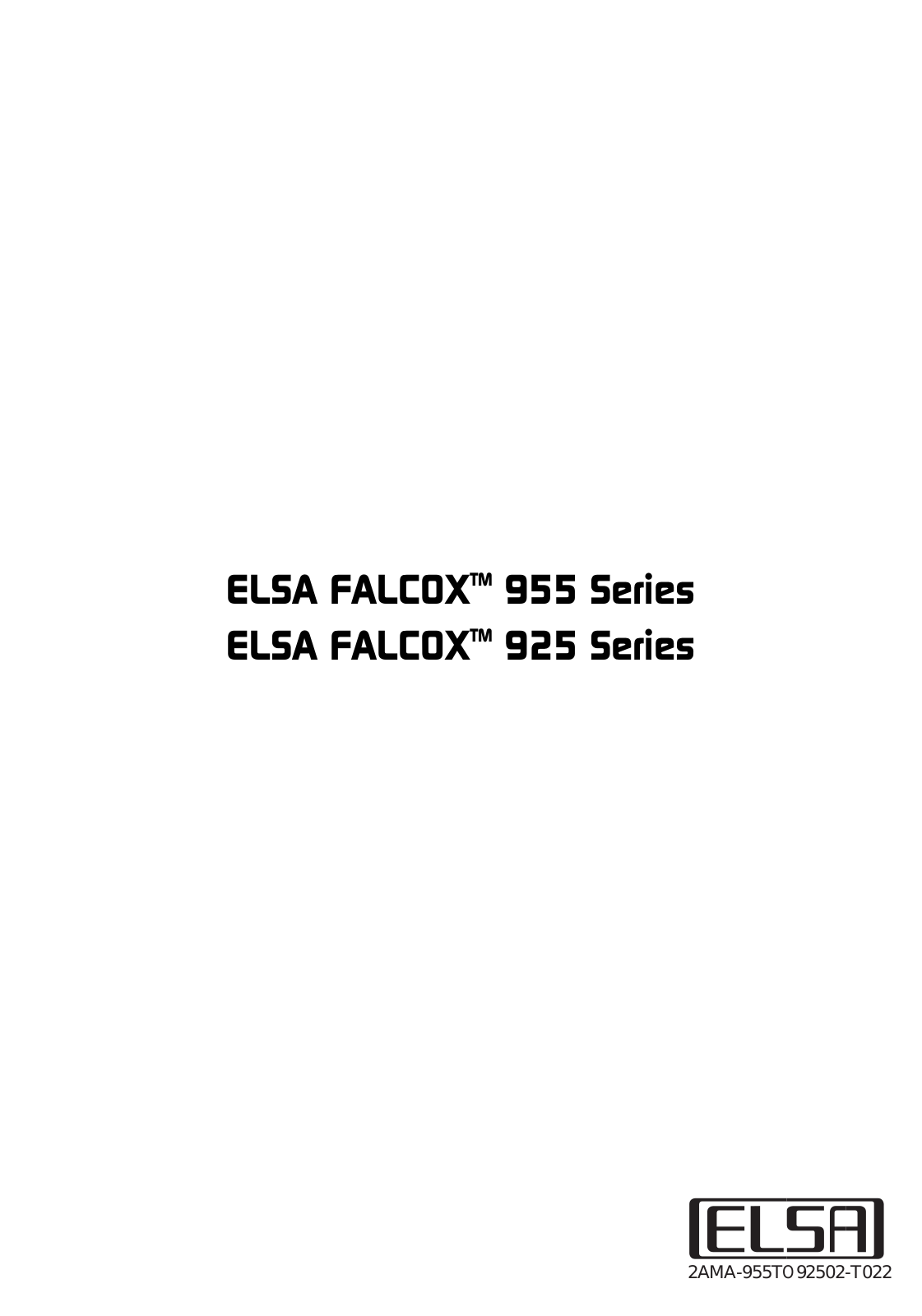 ELSA FALCOX 955, FALCOX 925 User Manual