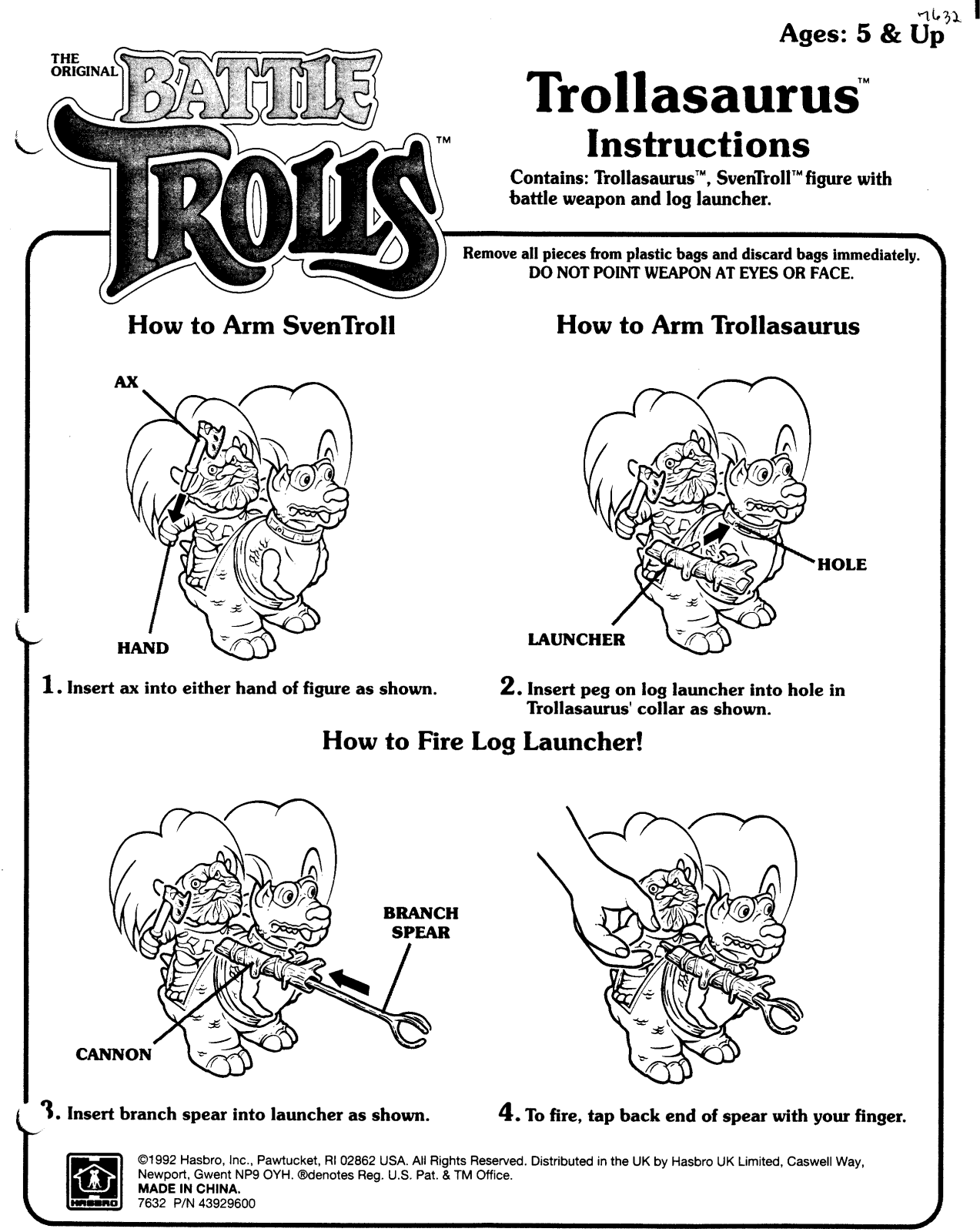 HASBRO Battle Trolls User Manual