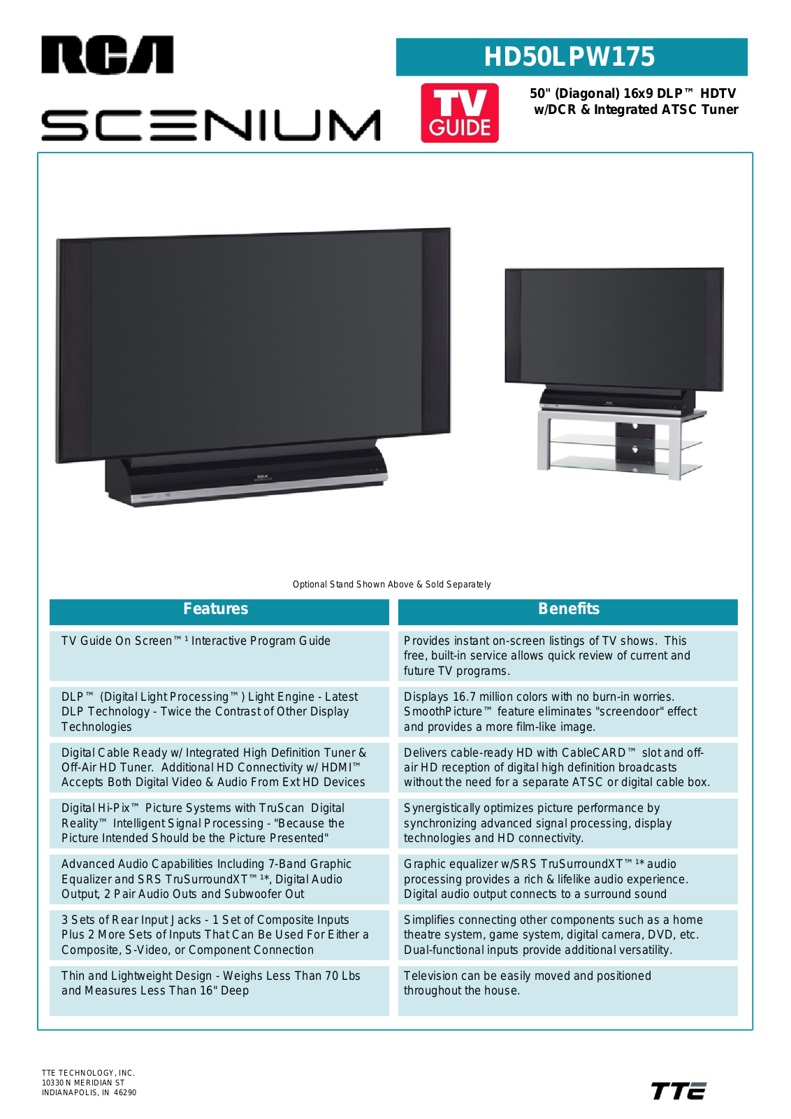 RCA HD50LPW175 User Manual