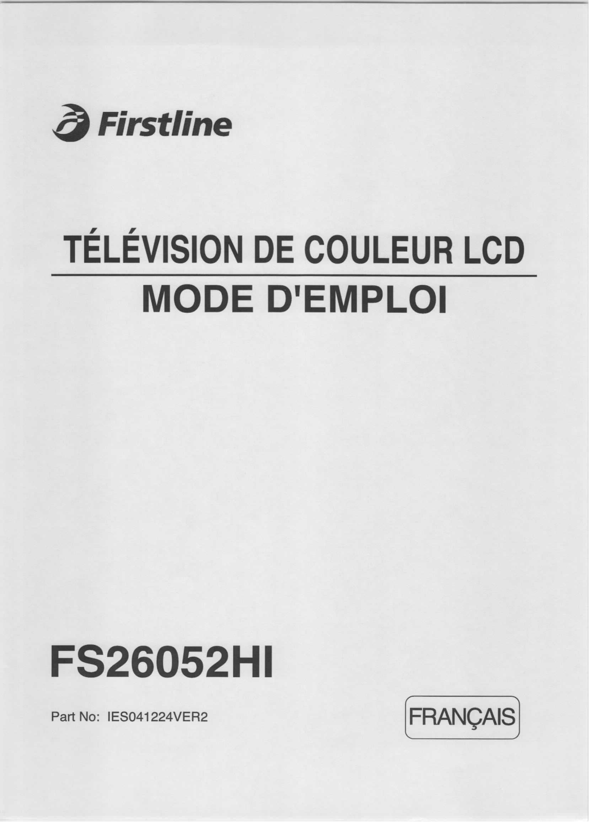 FIRSTLINE FS26052HI User Manual