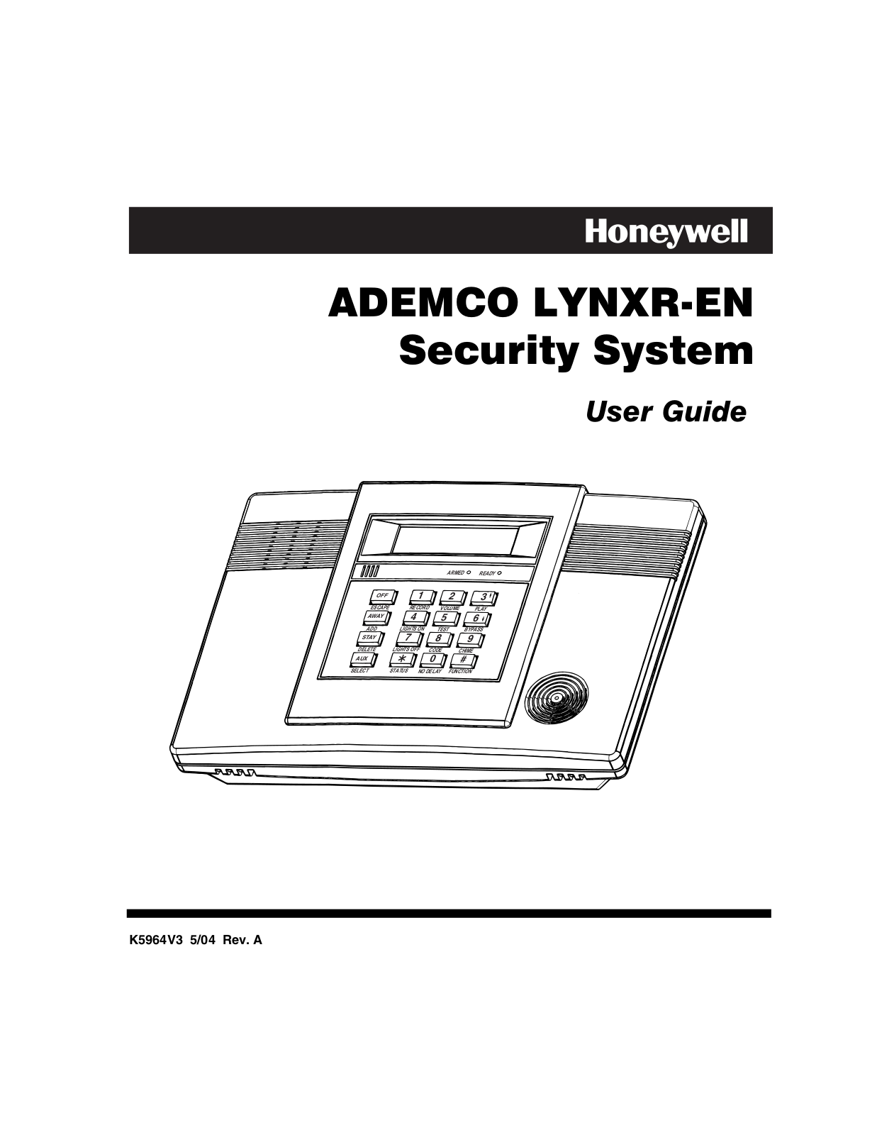 Ademco 8DLLYNXREN-2 Owners Manual