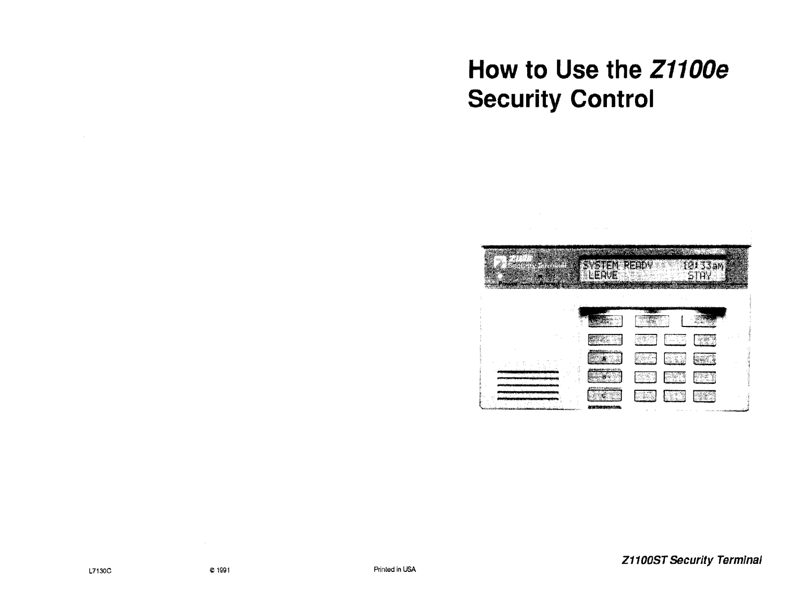 SEKURE Z1100 E User's Manual