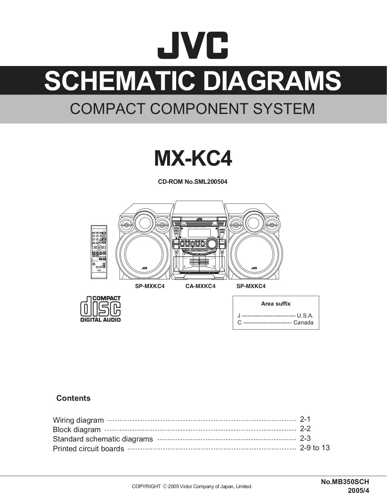 JVC MX-KC4 Schematics