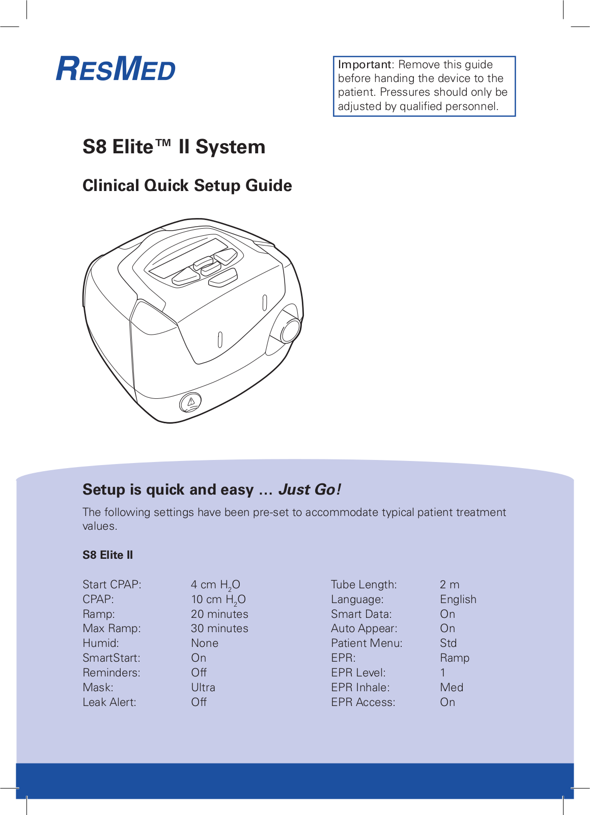 Resmed S8 Elite II User Manual