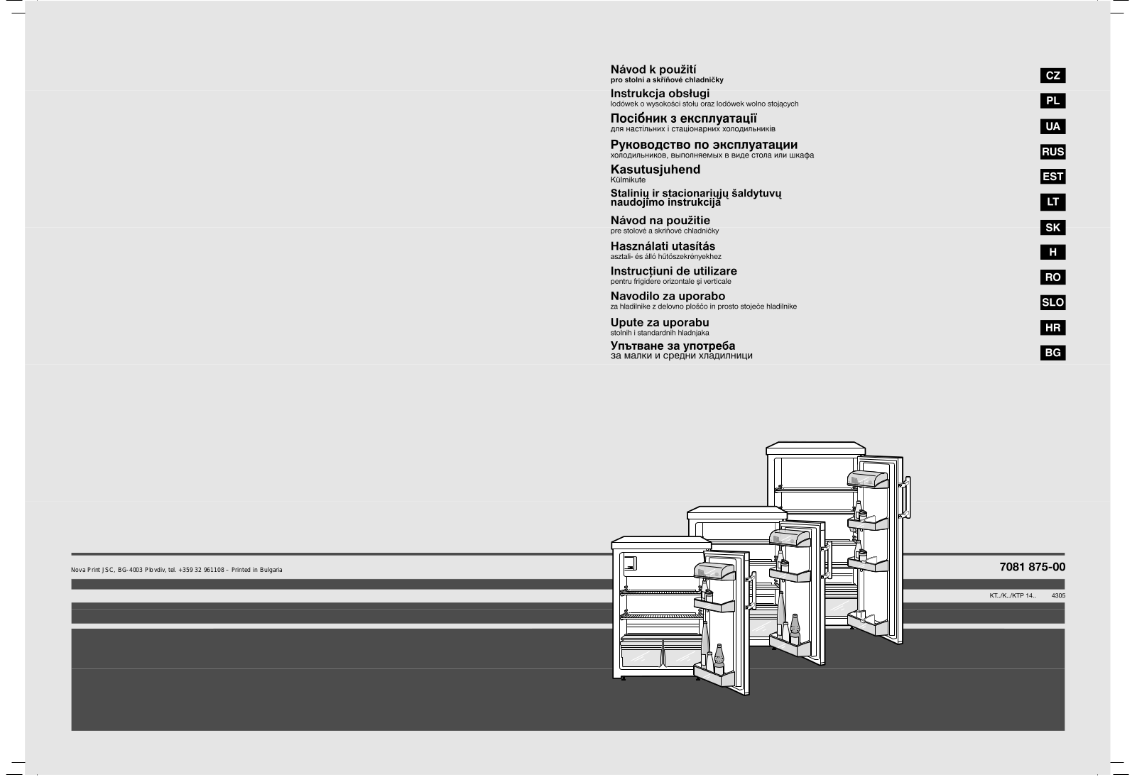 Liebherr KT 1414, KT 1430, KT 1434 User Manual