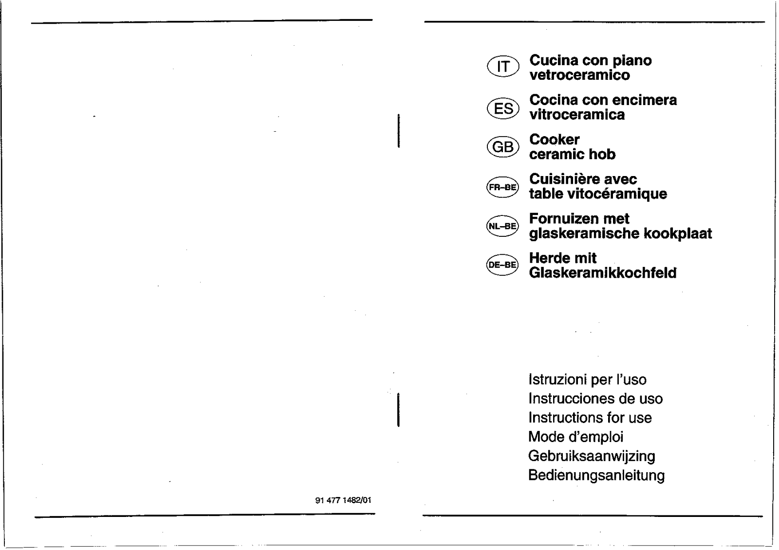 SMEG SUK60CMFA, CE64MFA, UK60CMFA1, UK60CMFX1, UK60CMFX User Manual