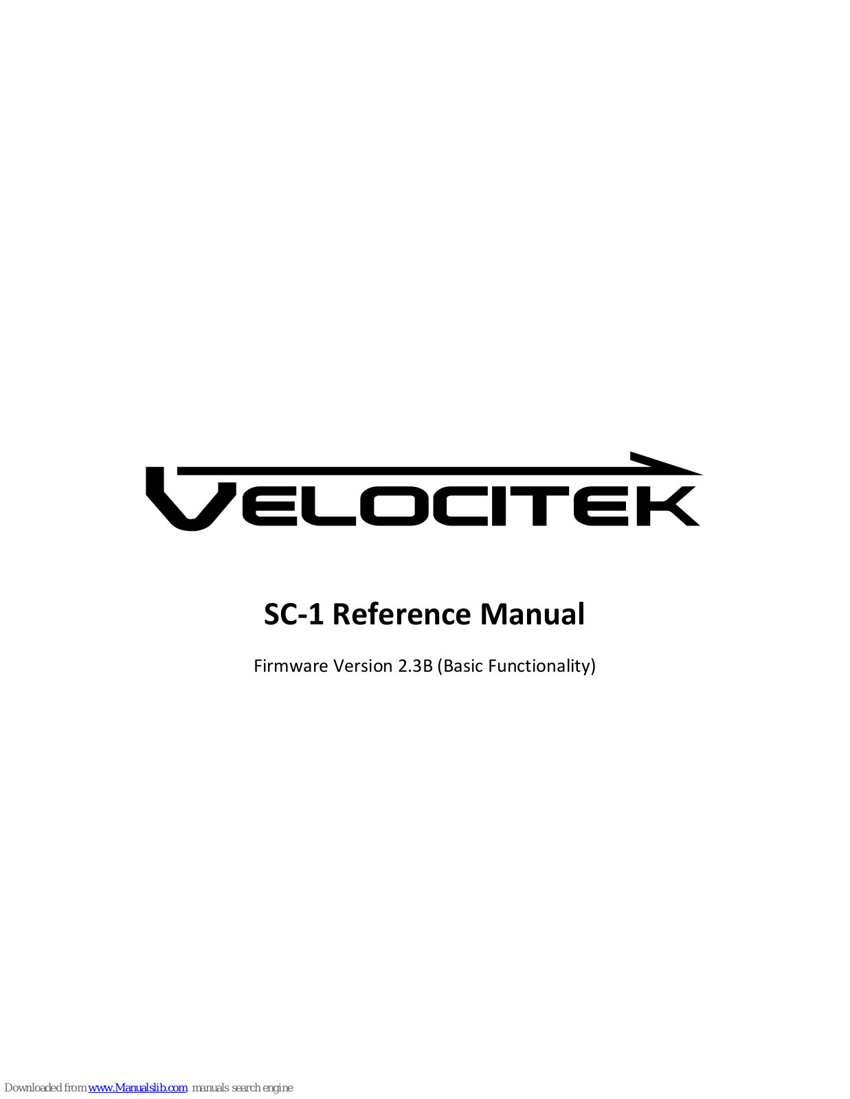 Velocitek SC-1 Reference Manual - ManualMachine.com