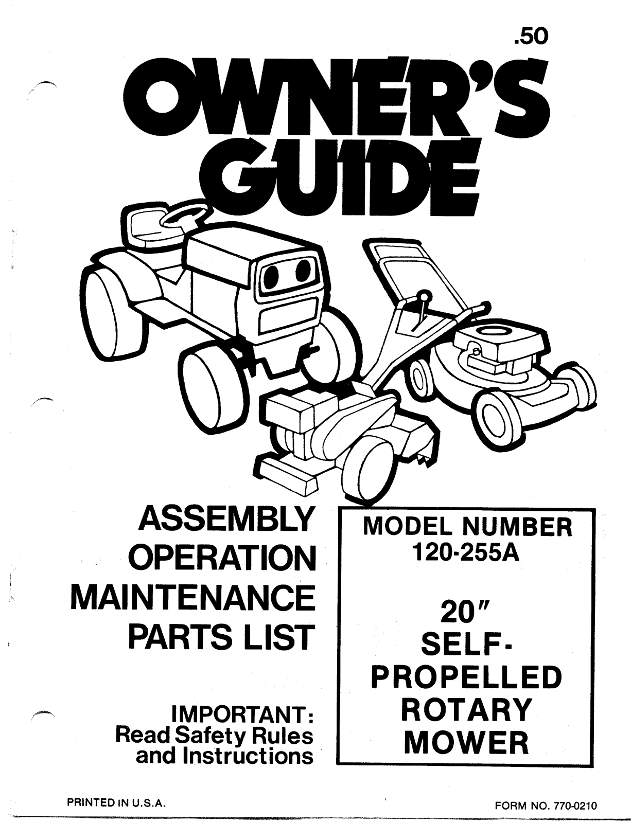 Bolens 120-255A User Manual