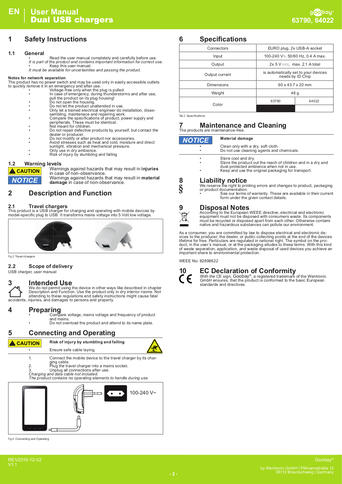 Goobay 63790, 64022 User manual