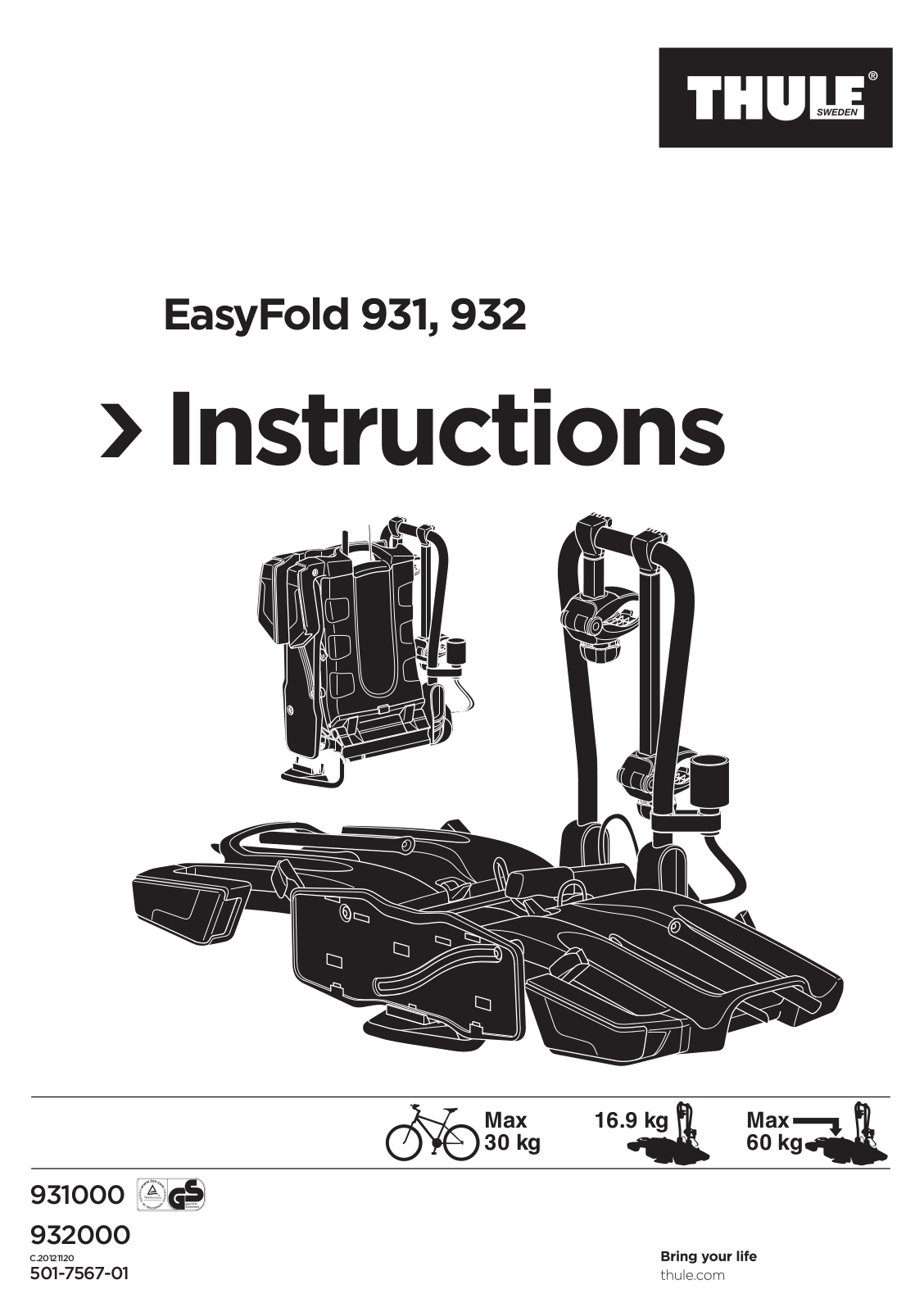 Thule EasyFold 932 User Manual