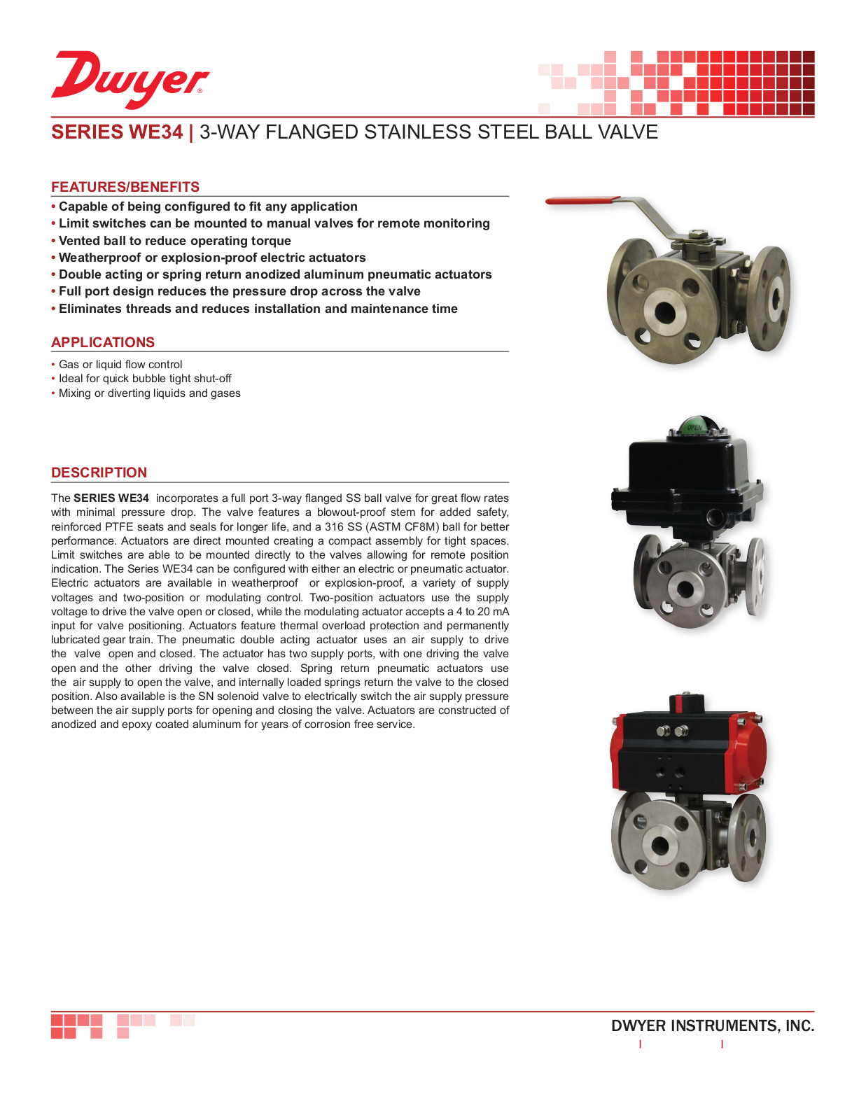 Dwyer Instruments SERIES WE34 Data Sheet