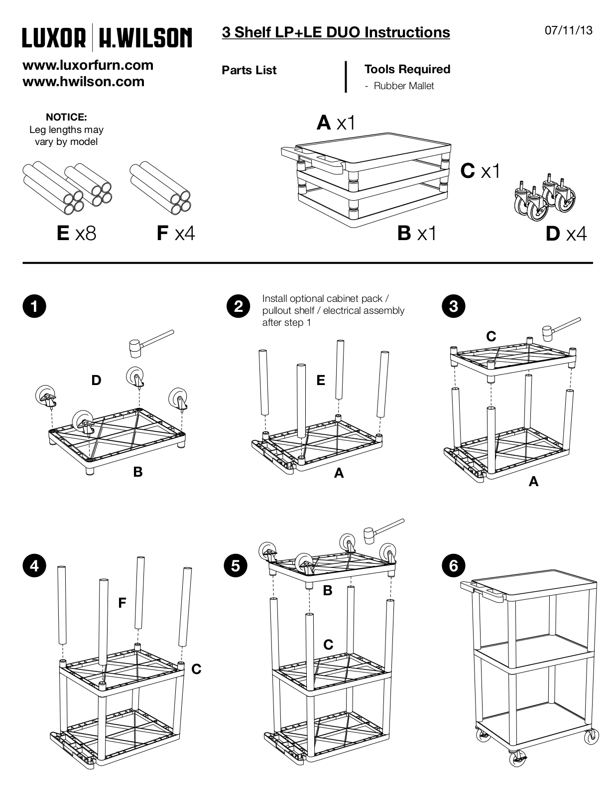 Luxor|H.Wilson LELDUOC User Manual