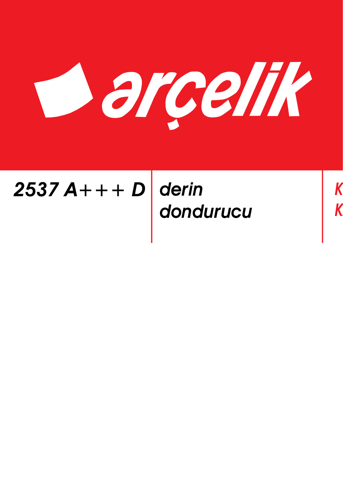 Arçelik 2537 A+++ D User manual