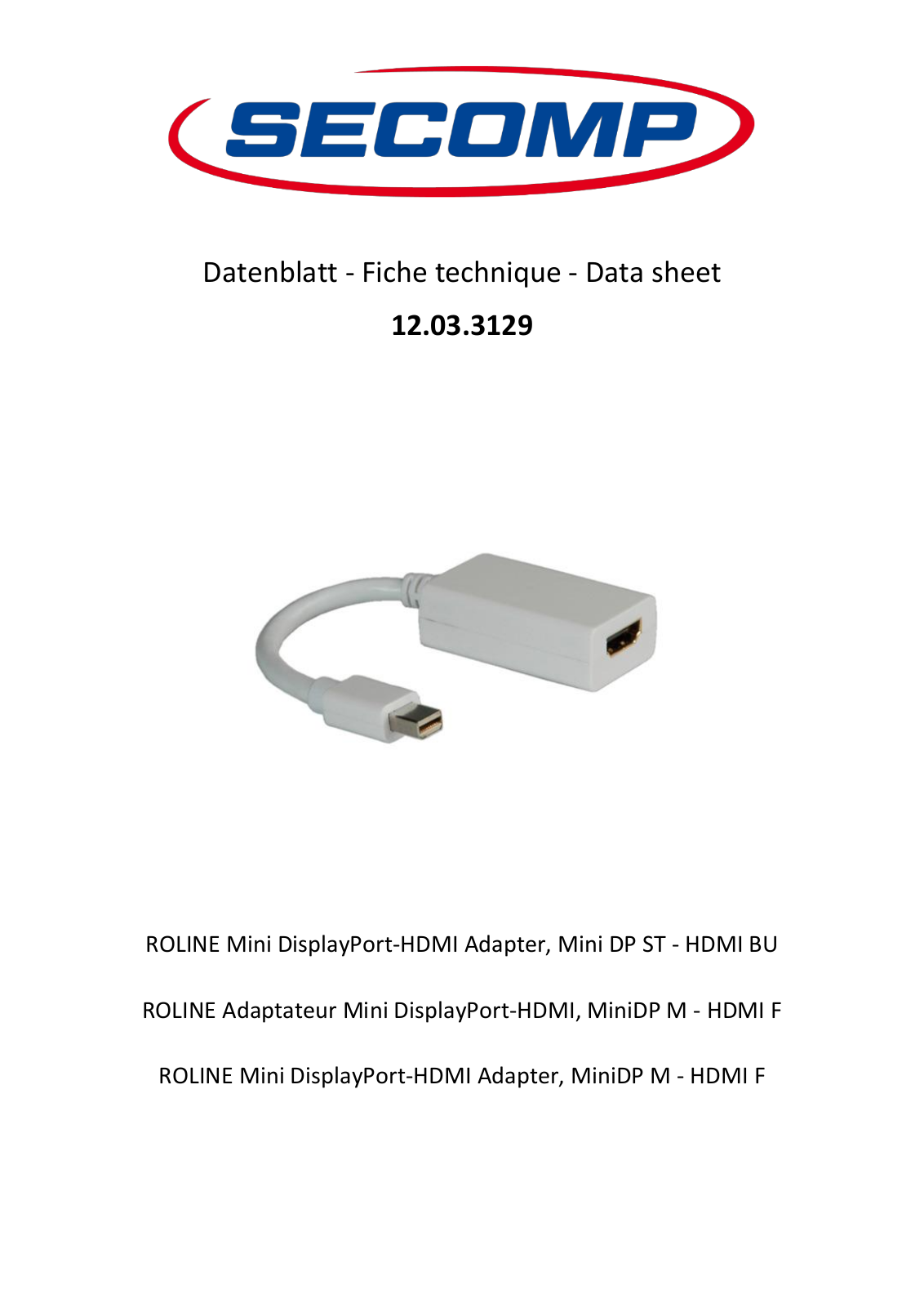 ROLINE 12033129 Datasheet - ManualMachine.com
