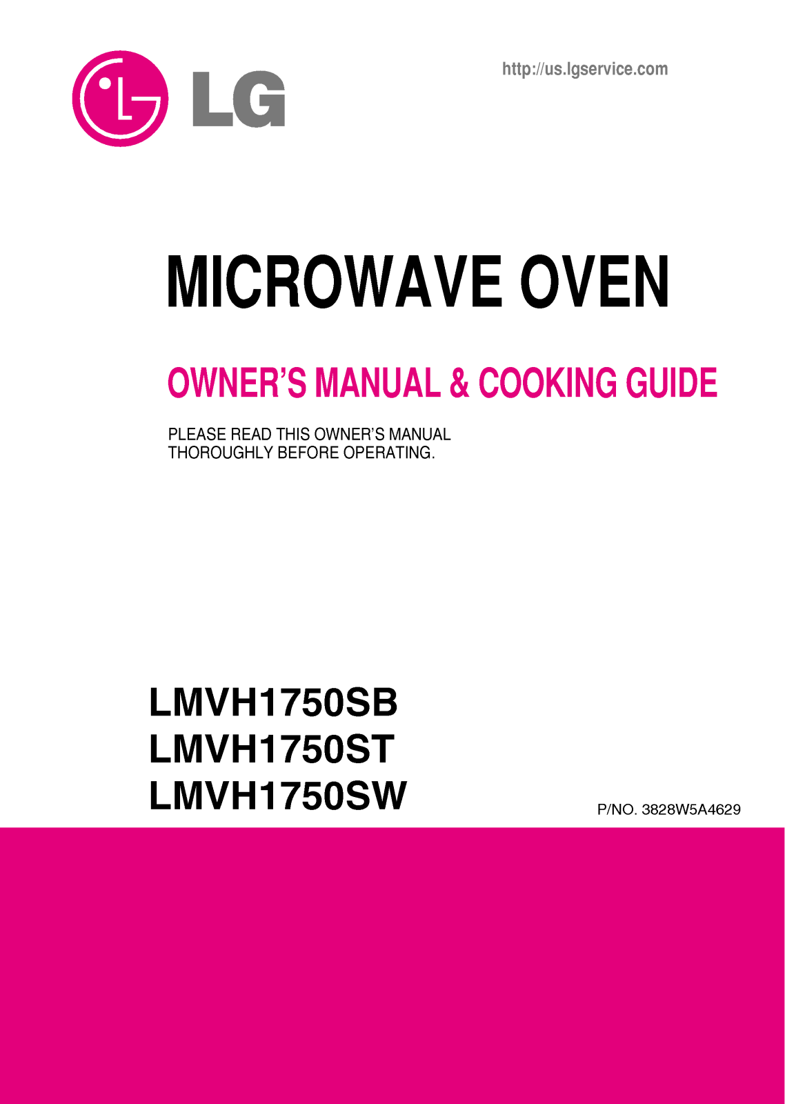 LG LMVH1750SW User Manual