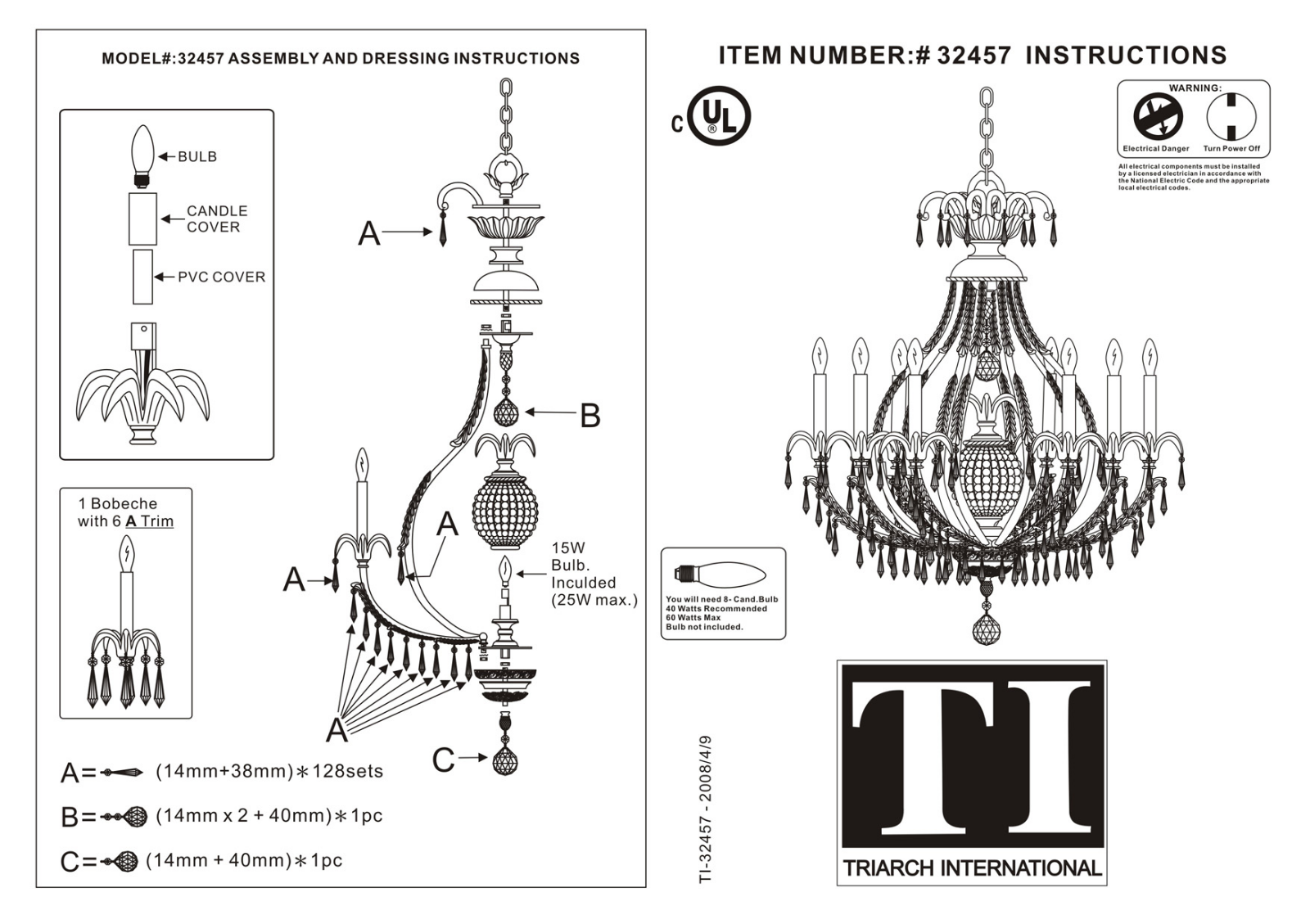 Triarch 32457 User Manual