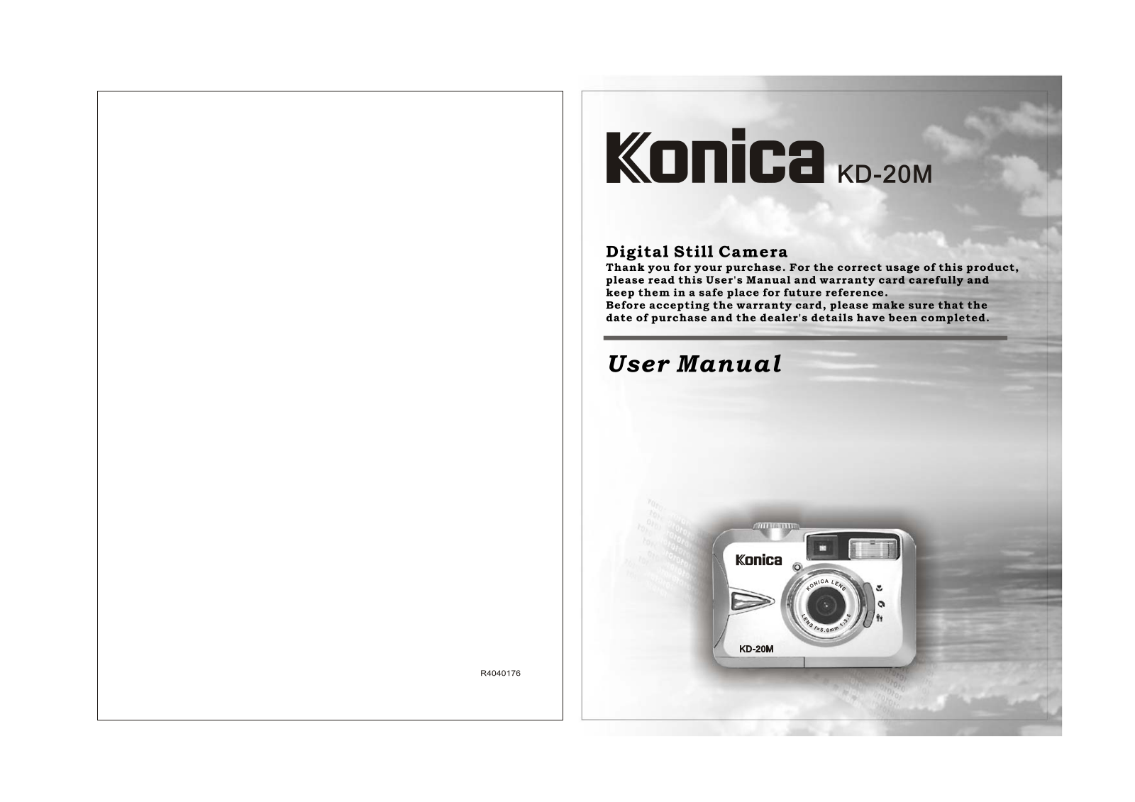 Konica Minolta KD-20M User Manual