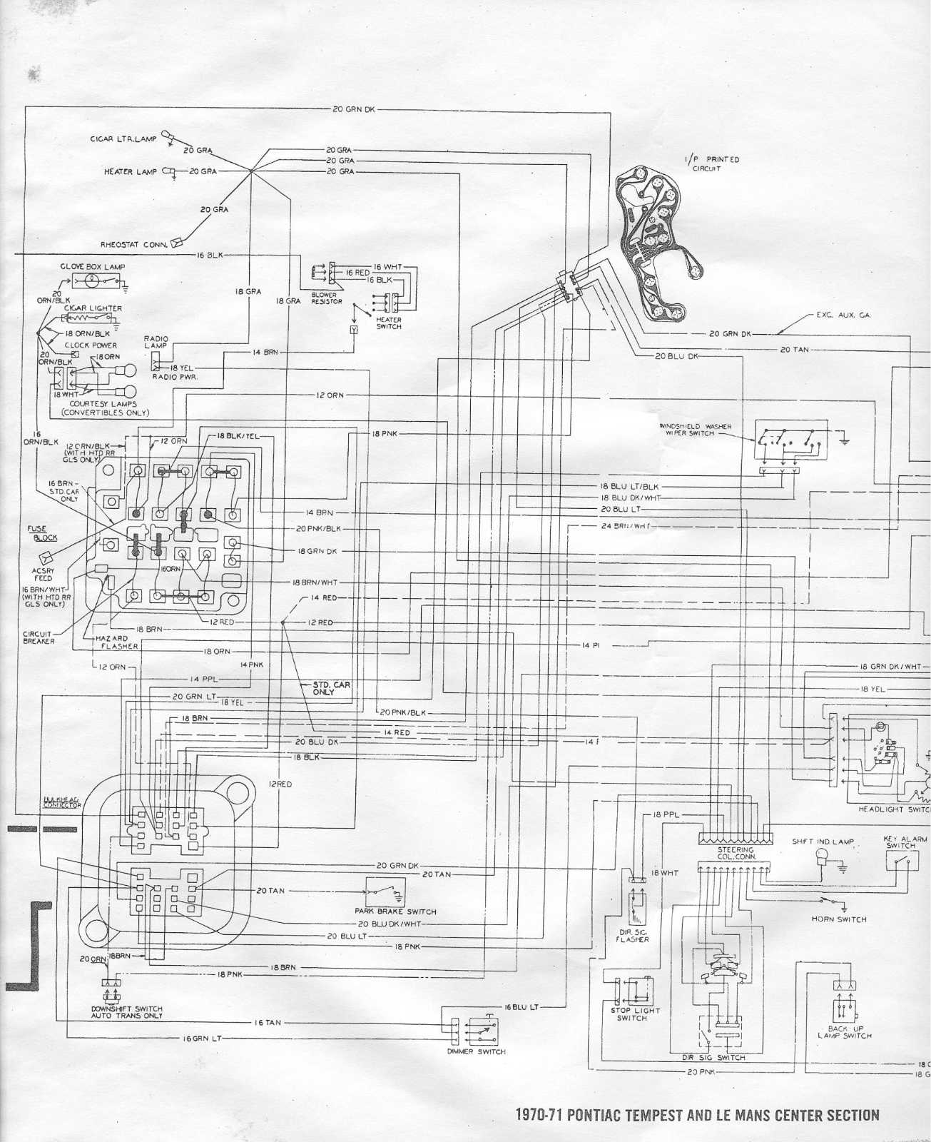 Pontiac 1970 71 schematic