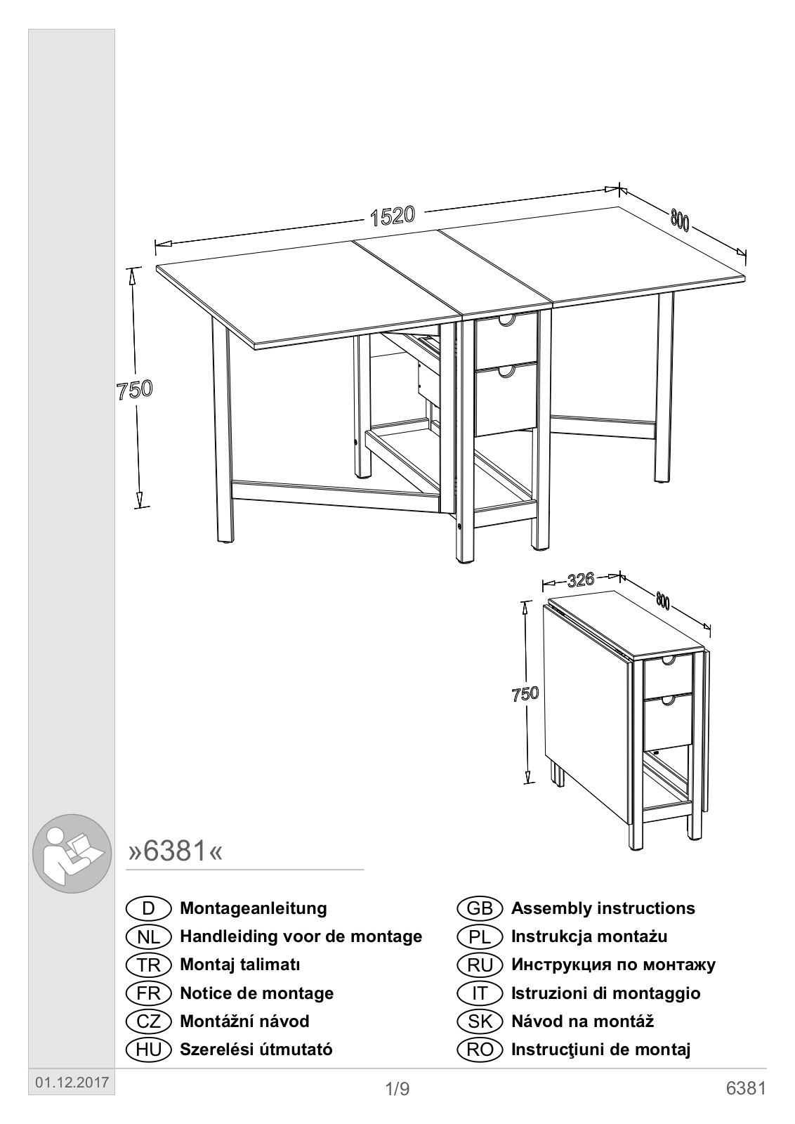 Home affaire Lily Assembly instructions