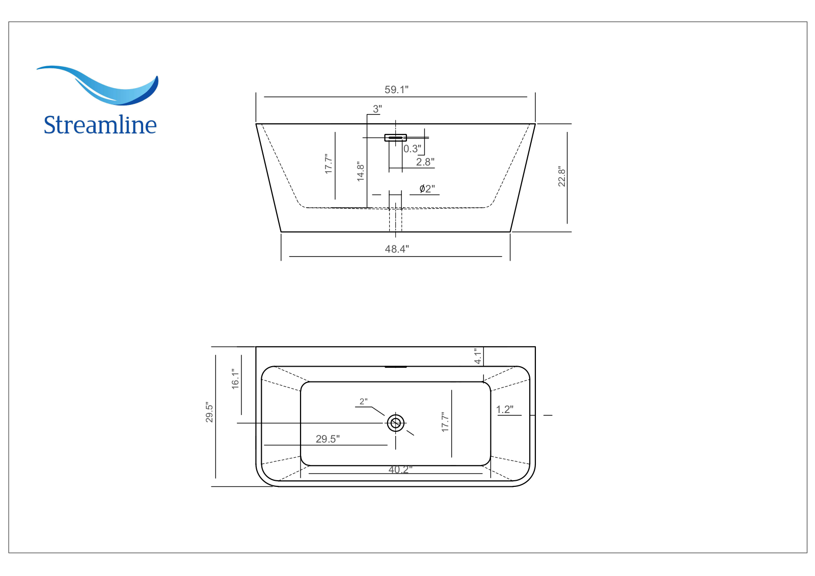 Streamline M206159FSWHDM Specifications