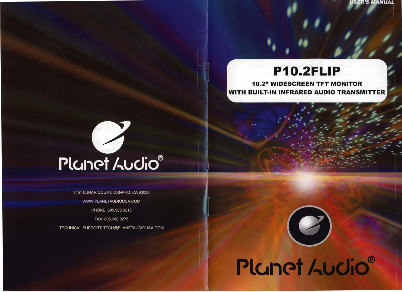 Planet Audio P10.2FLIP User Manual