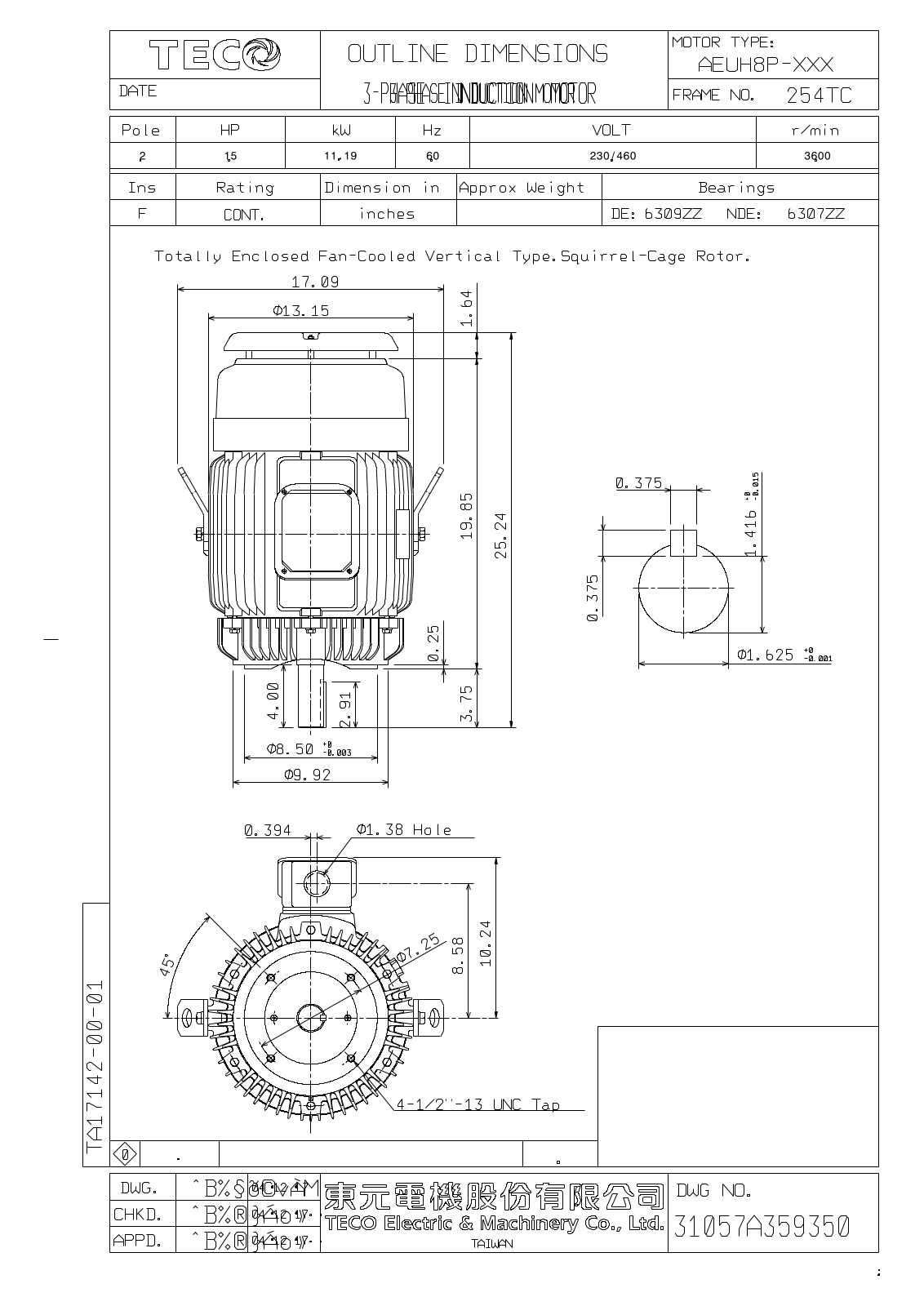 Teco NPV0152C Reference Drawing