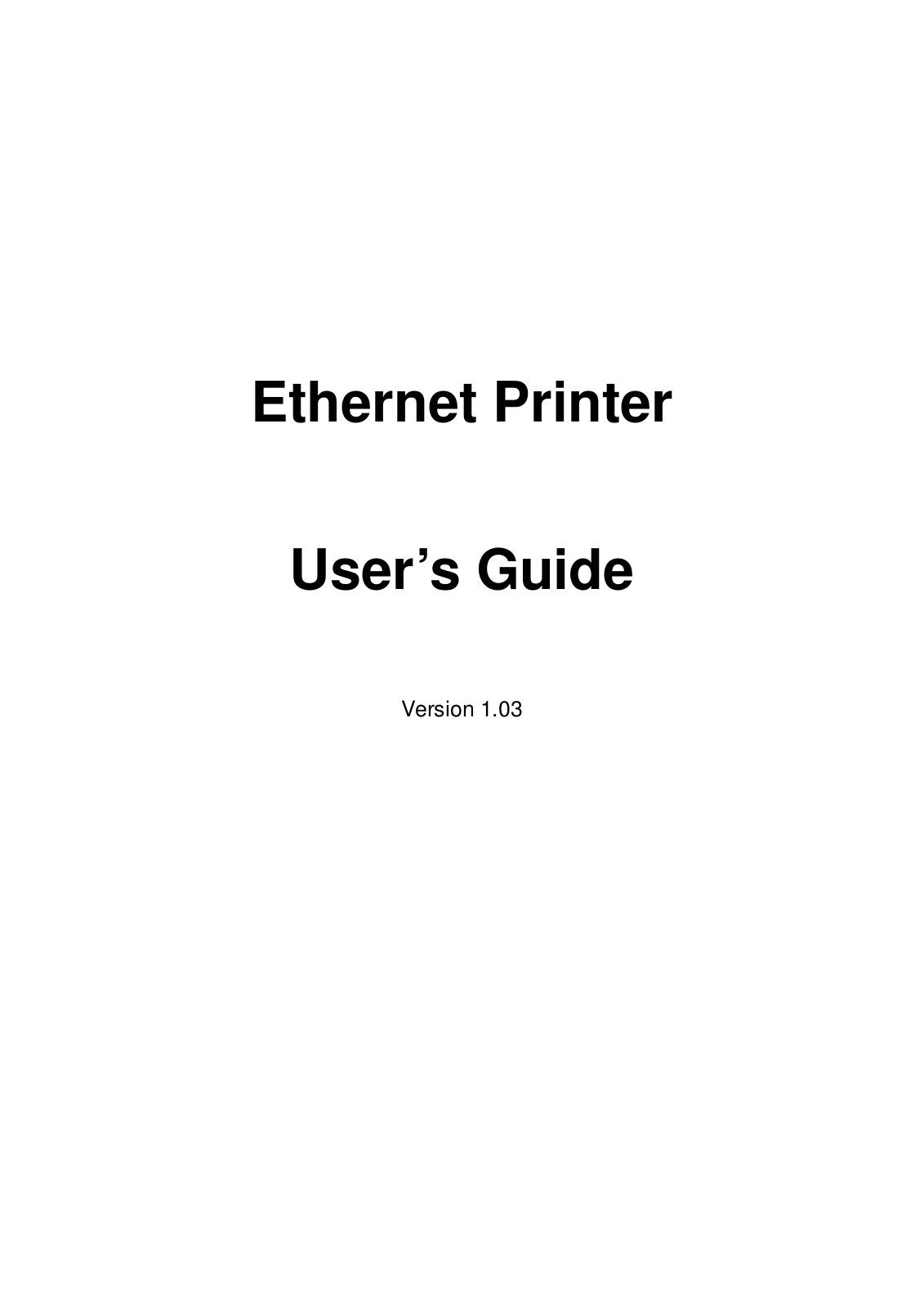 Argox Ethernet printer User Manual