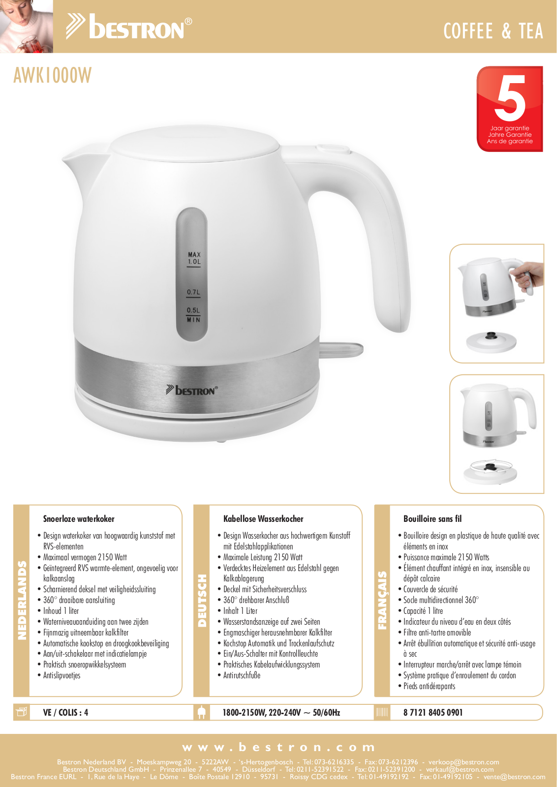 Bestron AWK1000W User Manual - ManualMachine.com