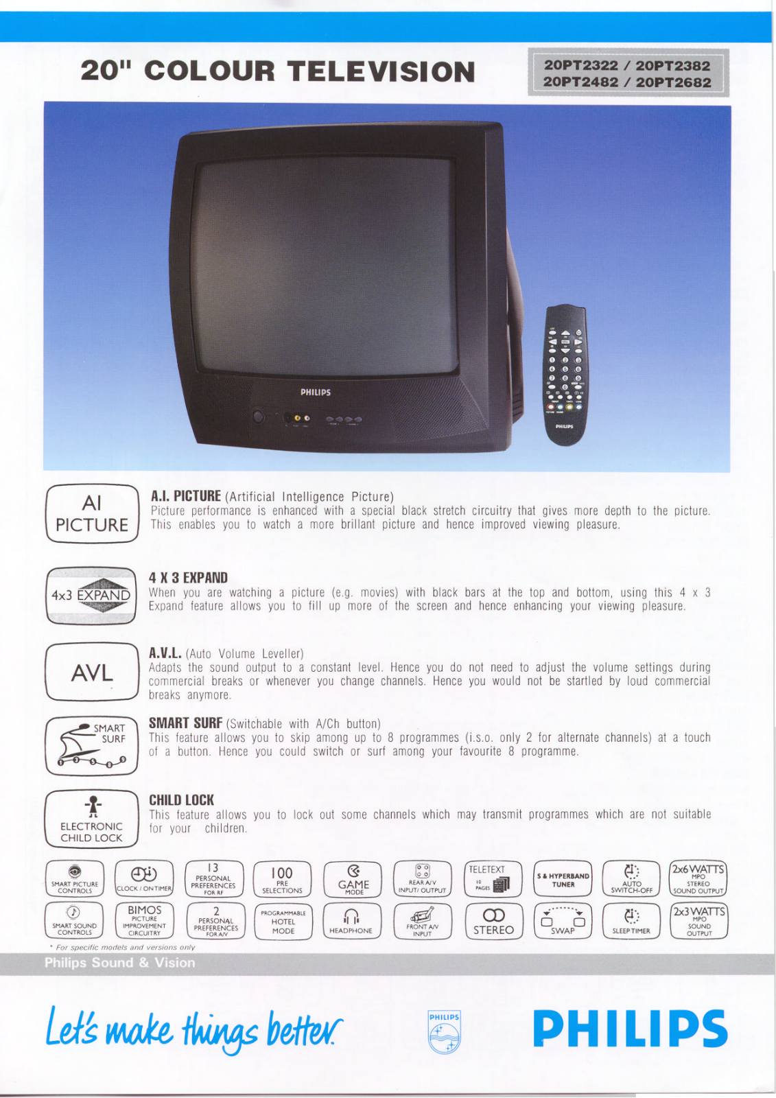 Philips 20TP2322, 20TP2482, 20TP2382, 20TP2682 User Manual