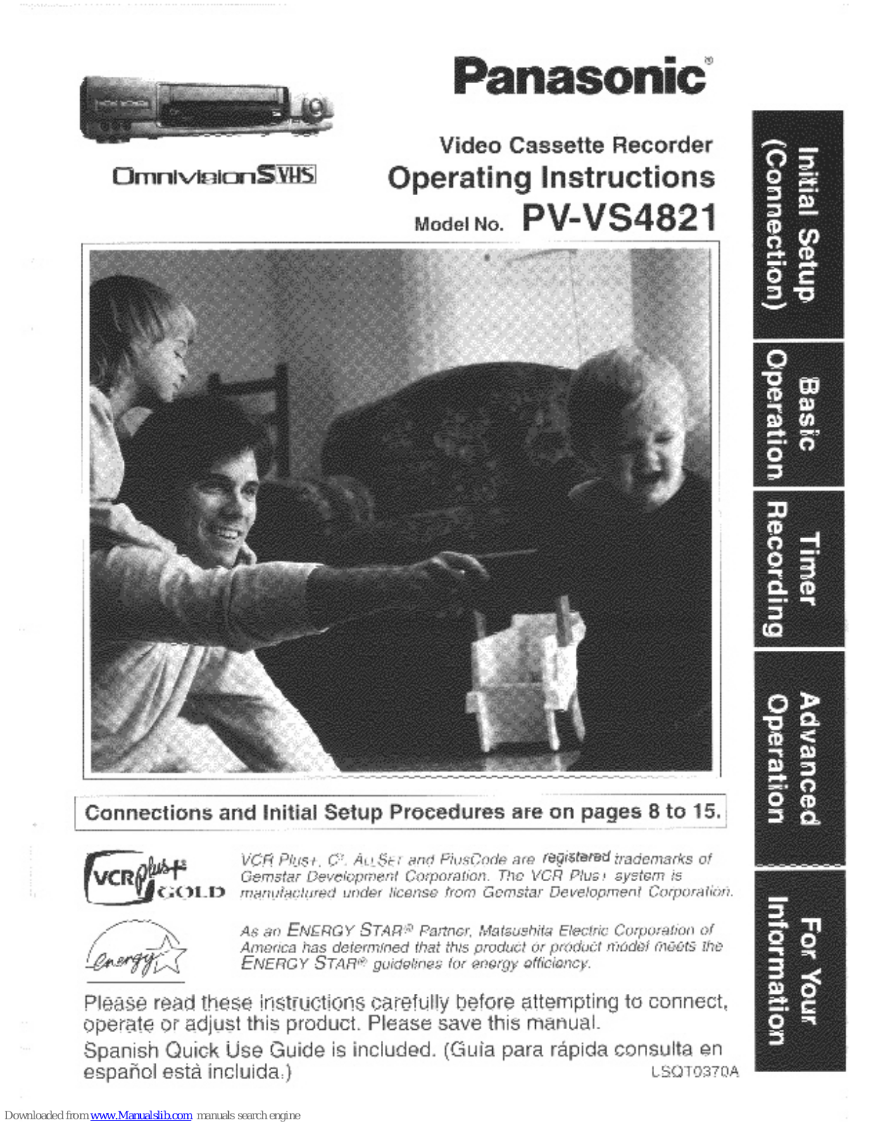 Panasonic Omnivision PV-VS4821 Operating Manual