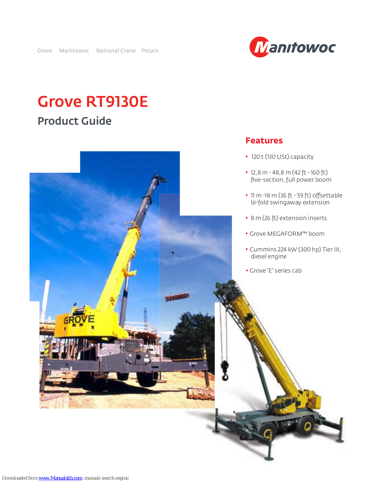 Manitowoc RT9130E Product Manual