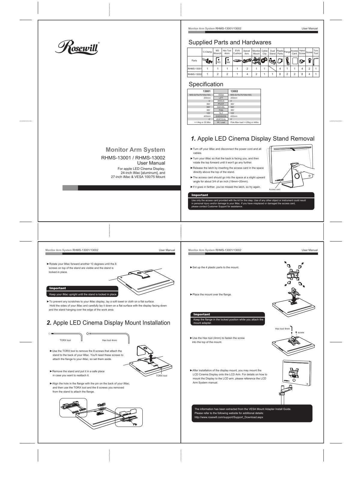 Rosewill RHMS-13001 User Manual