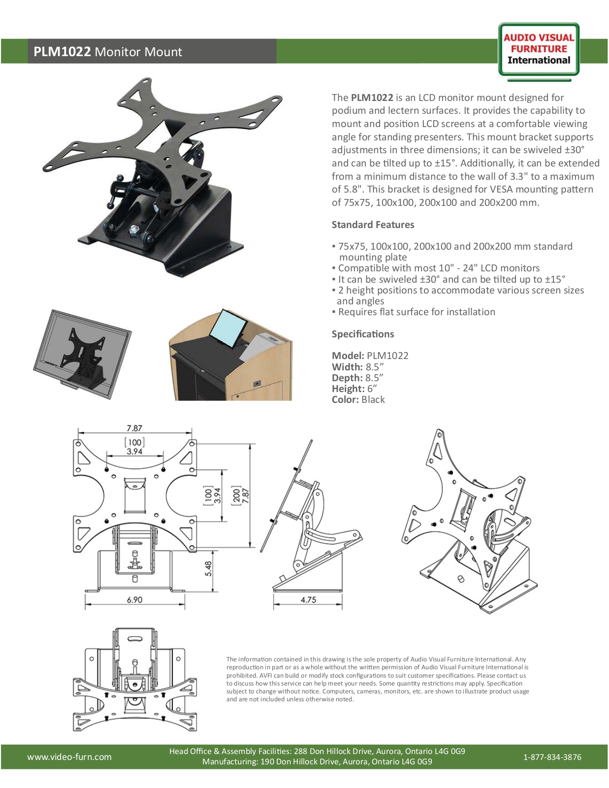 AVFI VFIN1149 Specifications - ManualMachine.com