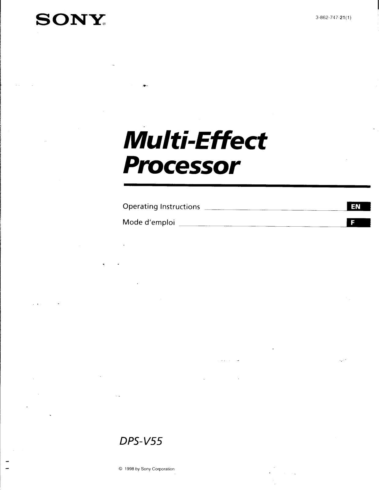 Sony DPS-V55 Operating manual