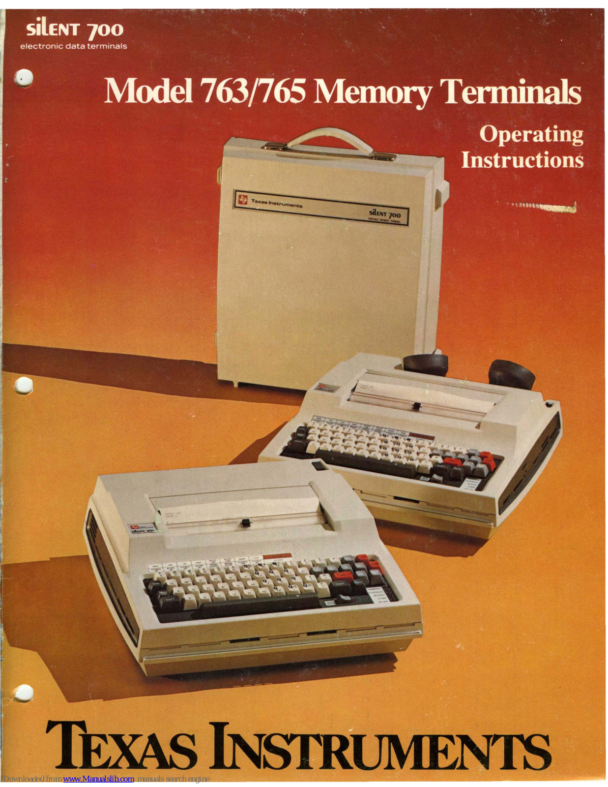 Datasheet Silent 700 763, Silent 700 765 Datasheet (Texas Instruments) - ManualMachine.com