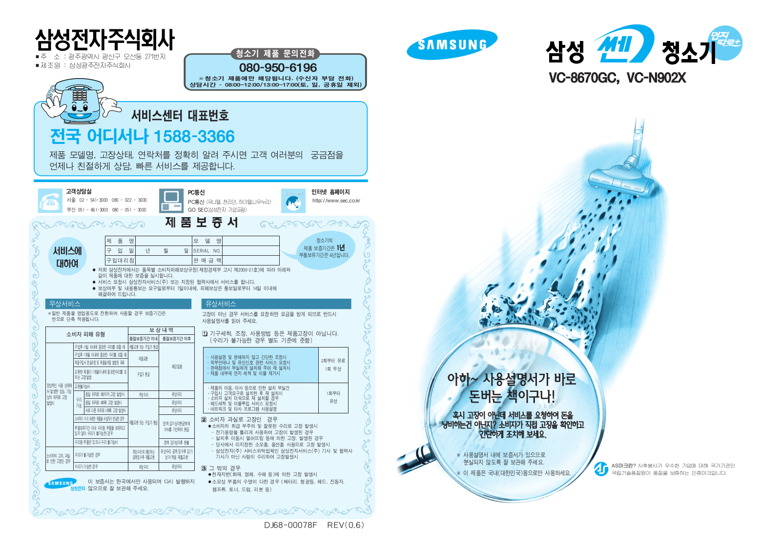 Samsung VC-N902X, VC-8670GC User Manual