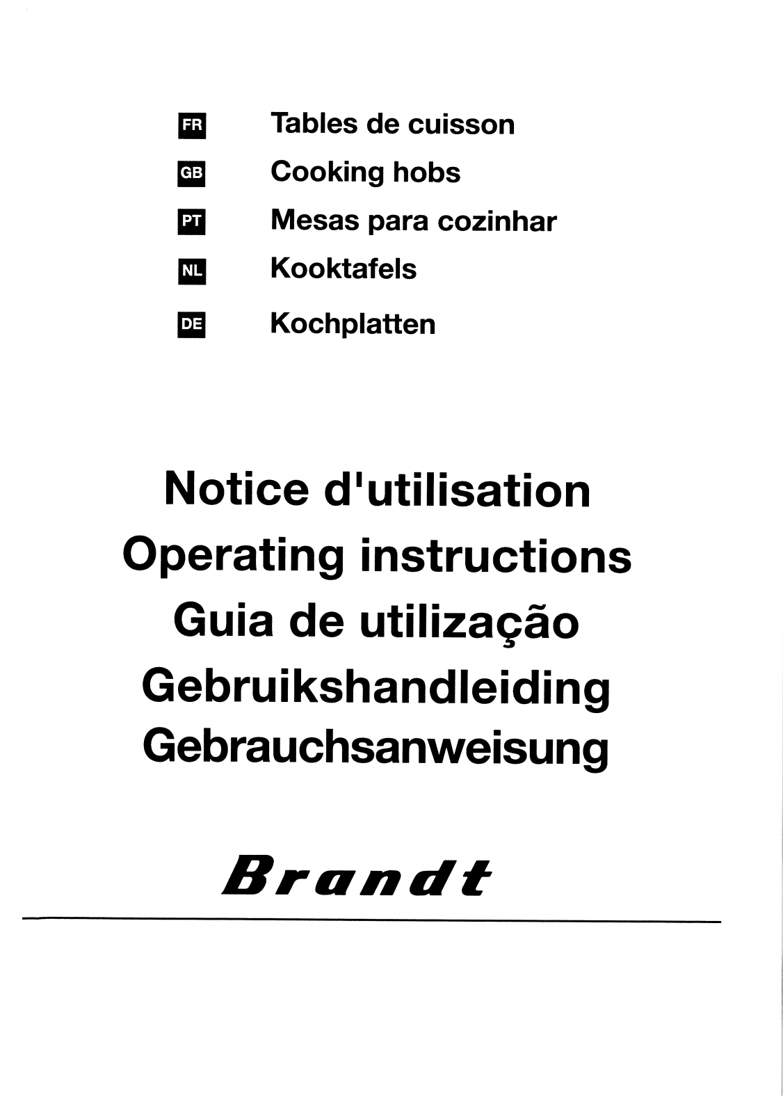 BRANDT BGSV60B User Manual