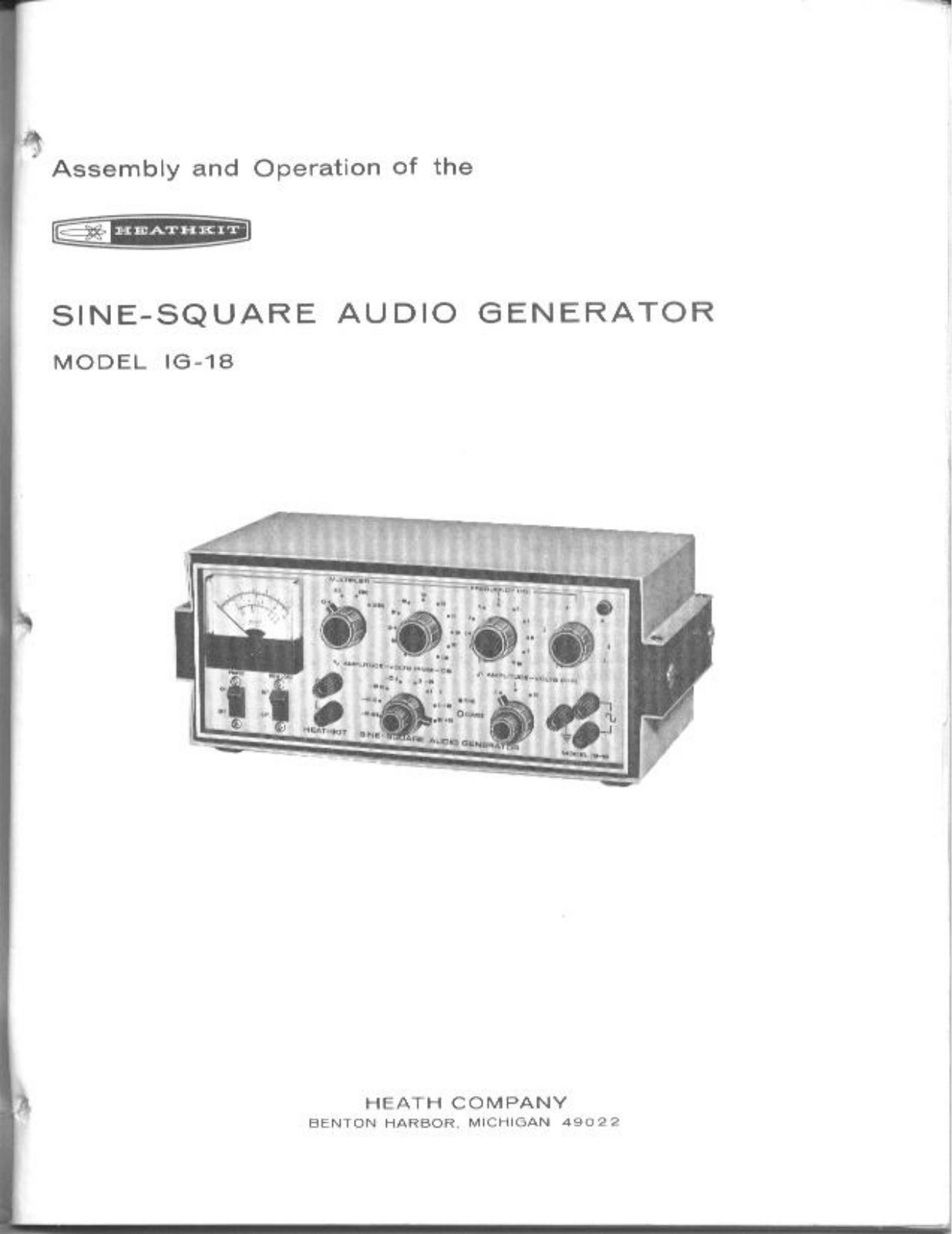 Heath Company IG-18 Service manual