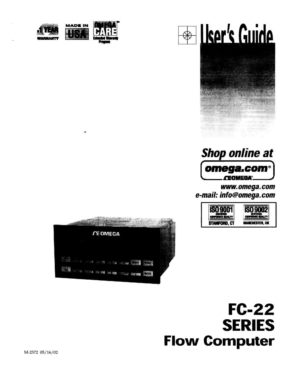 Omega Products FC-22 Installation  Manual